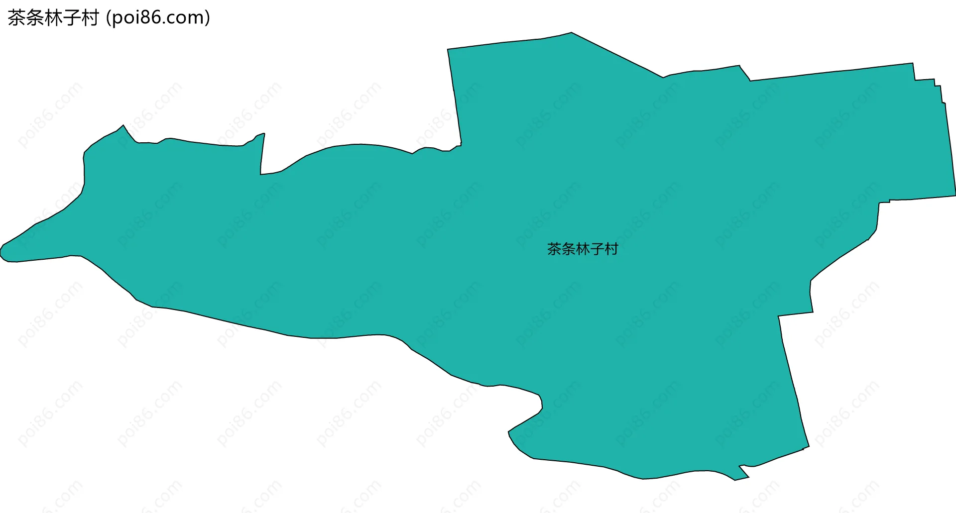 茶条林子村边界地图