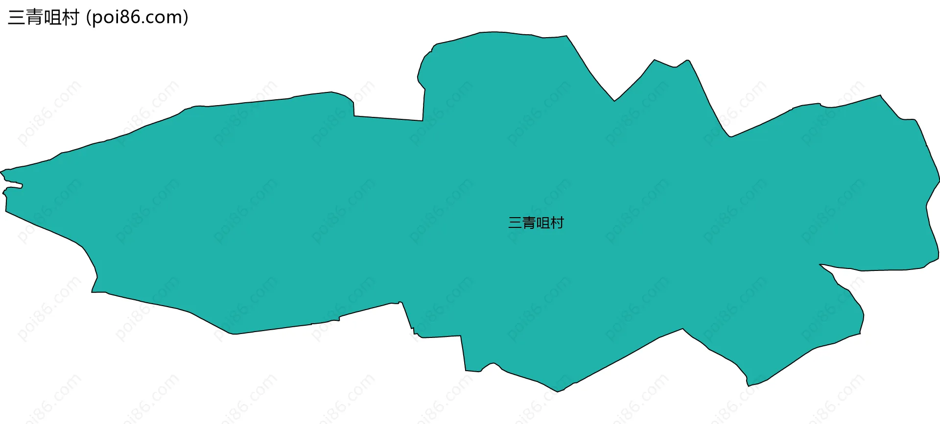 三青咀村边界地图