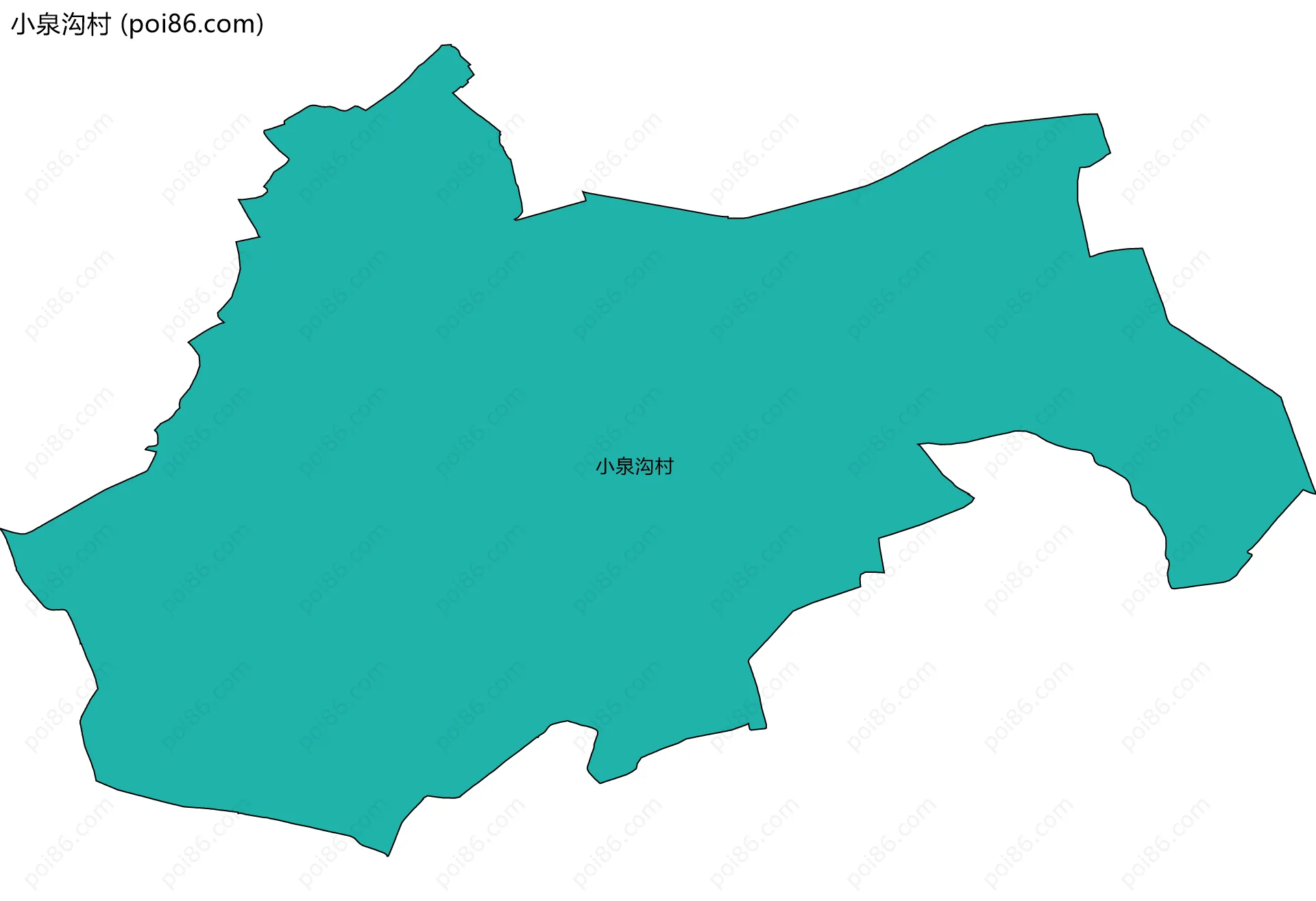 小泉沟村边界地图