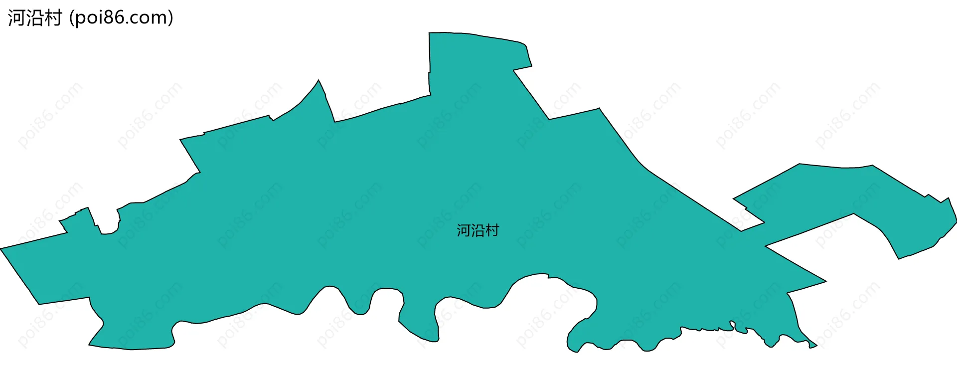 河沿村边界地图