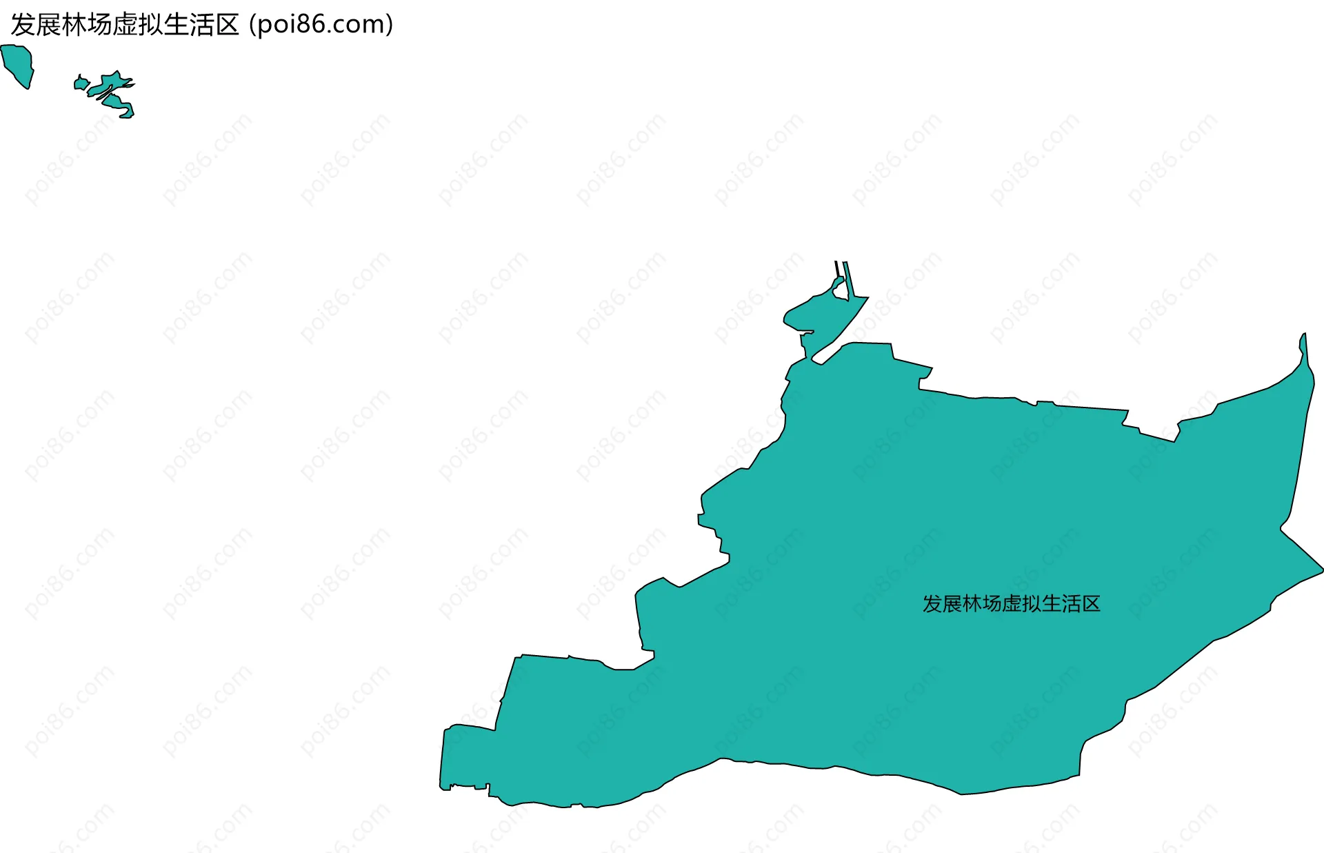 发展林场虚拟生活区边界地图