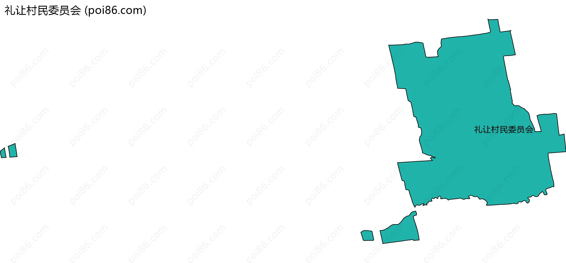 礼让村民委员会边界地图