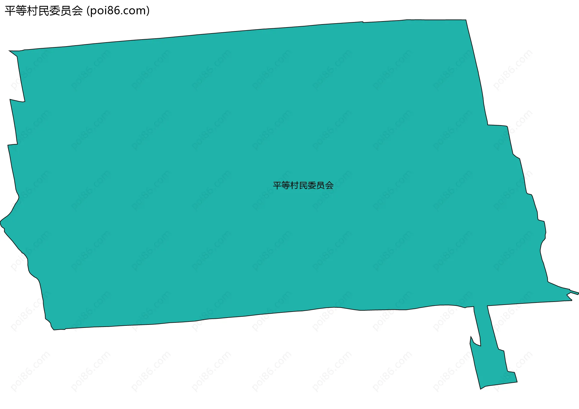 平等村民委员会边界地图