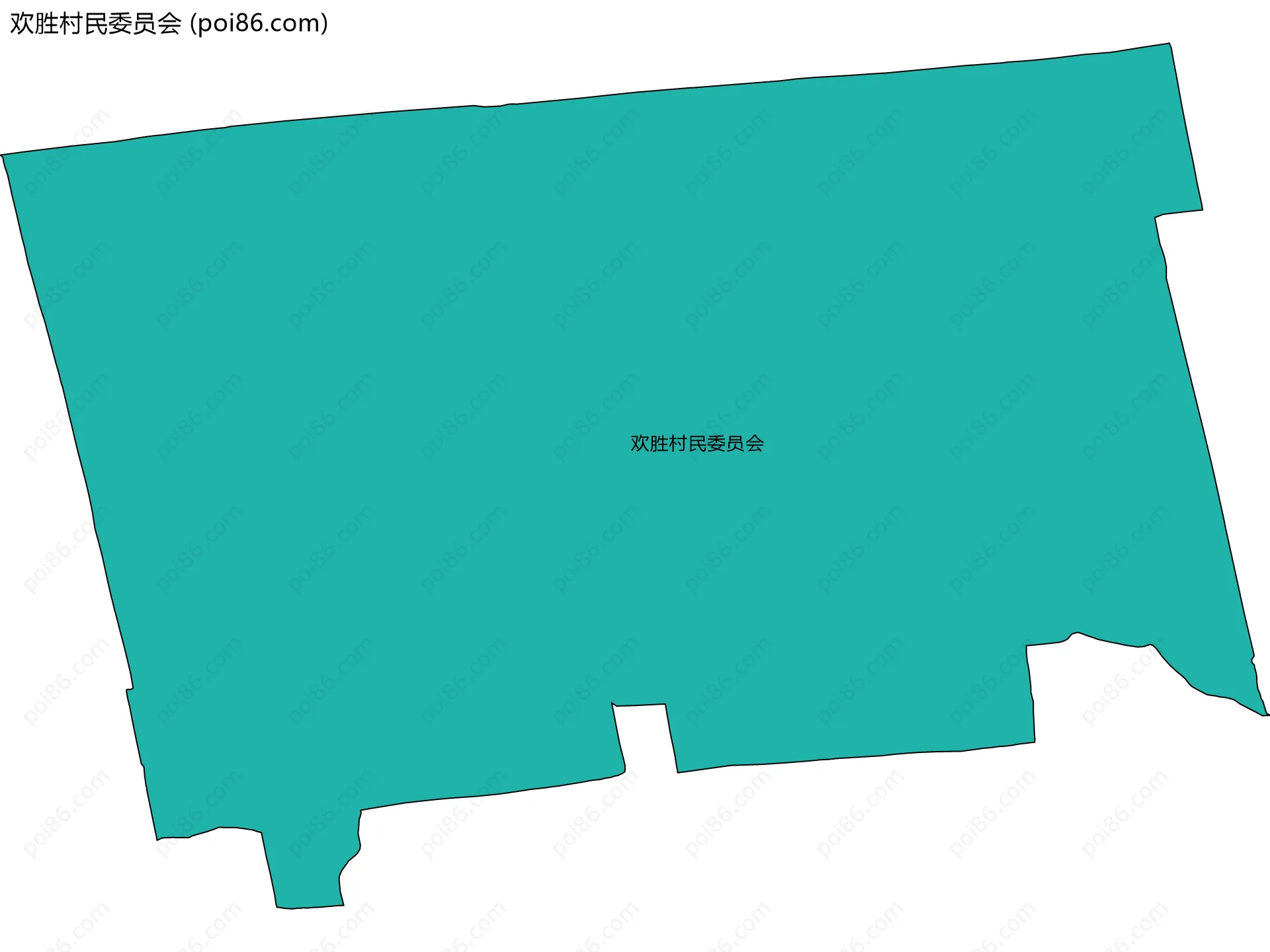 欢胜村民委员会边界地图