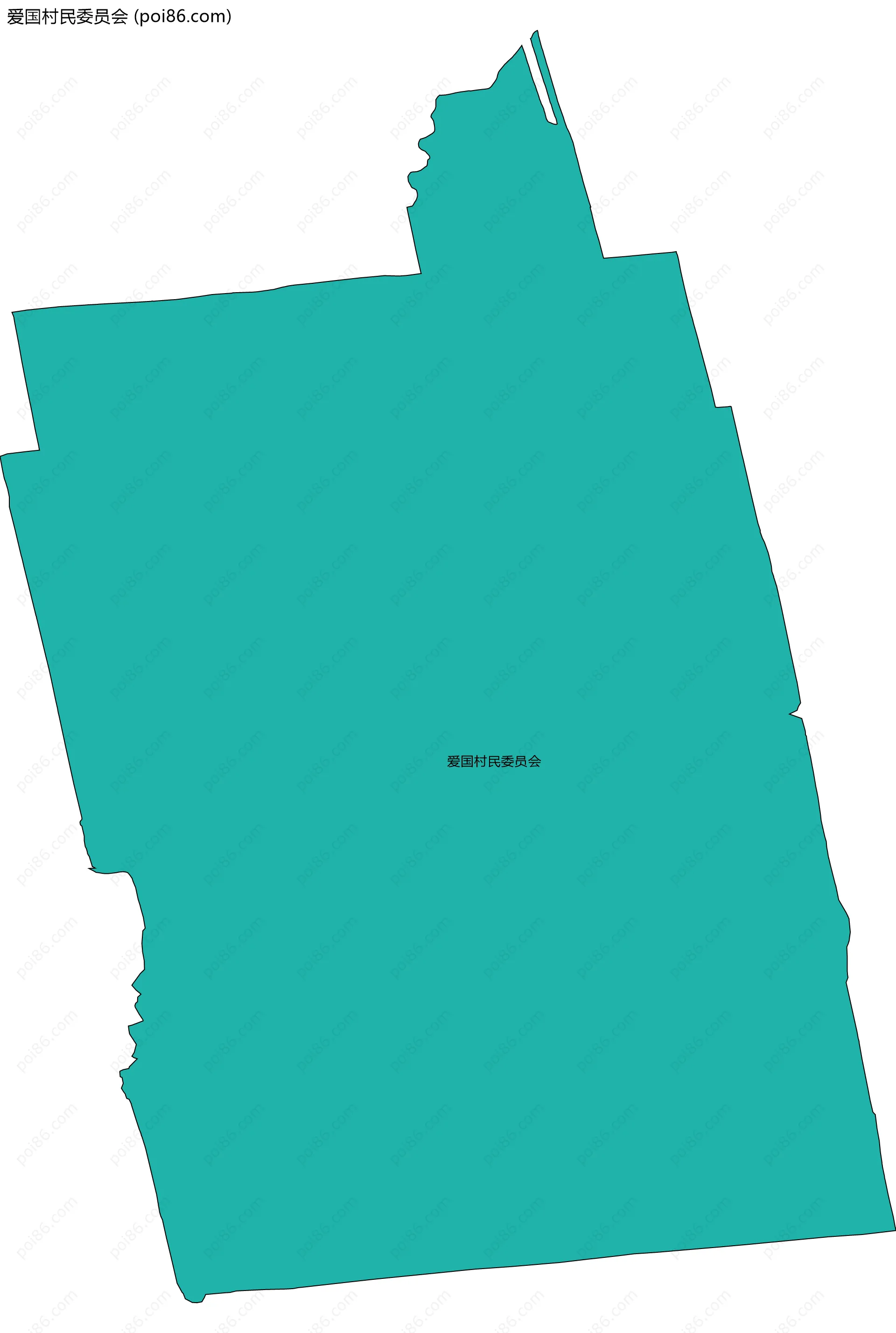 爱国村民委员会边界地图