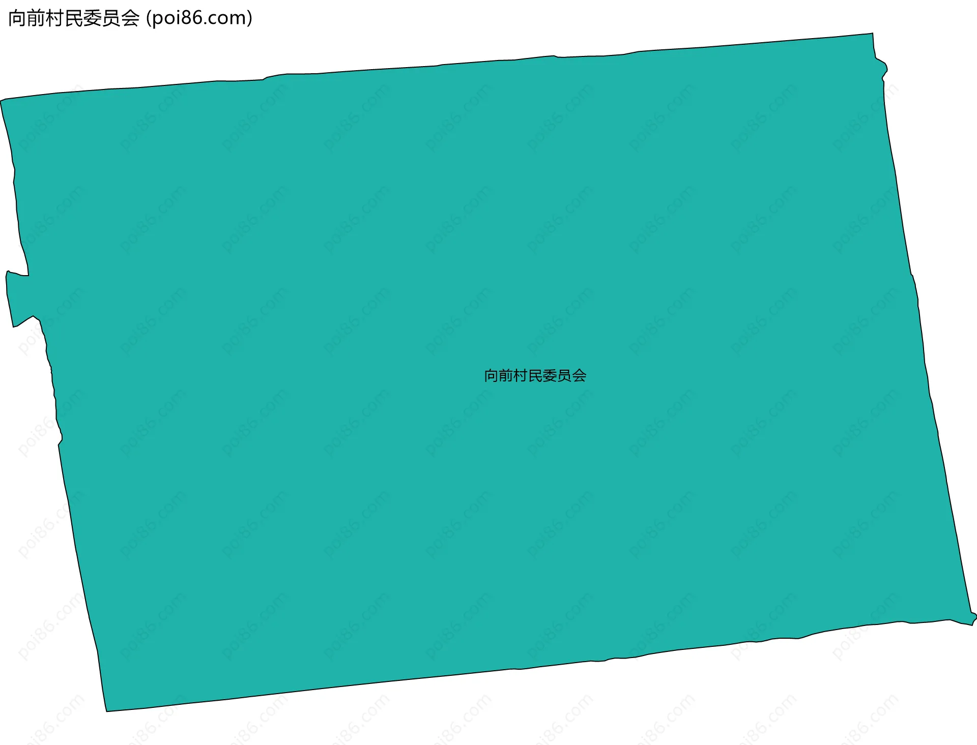 向前村民委员会边界地图