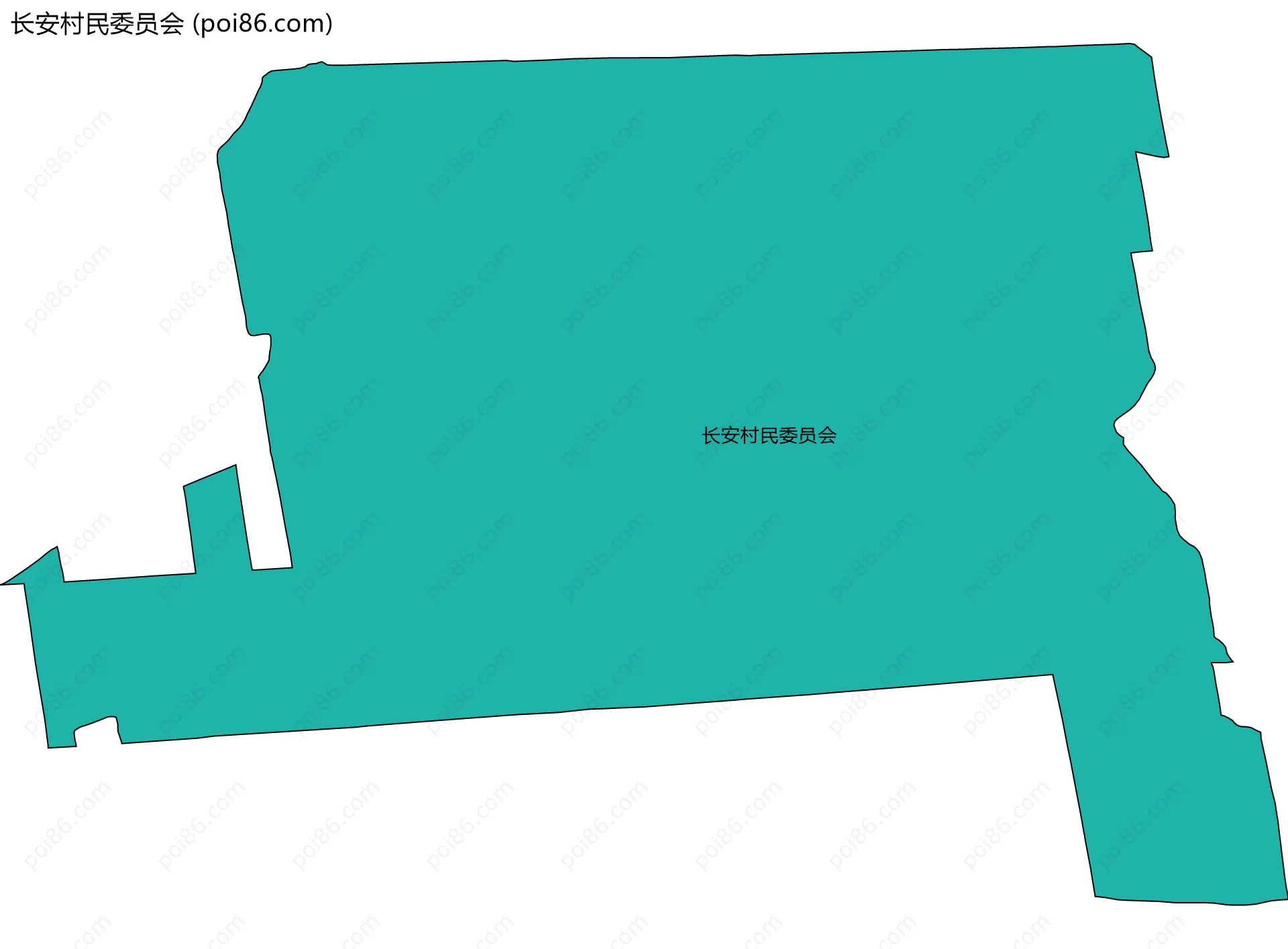 长安村民委员会边界地图