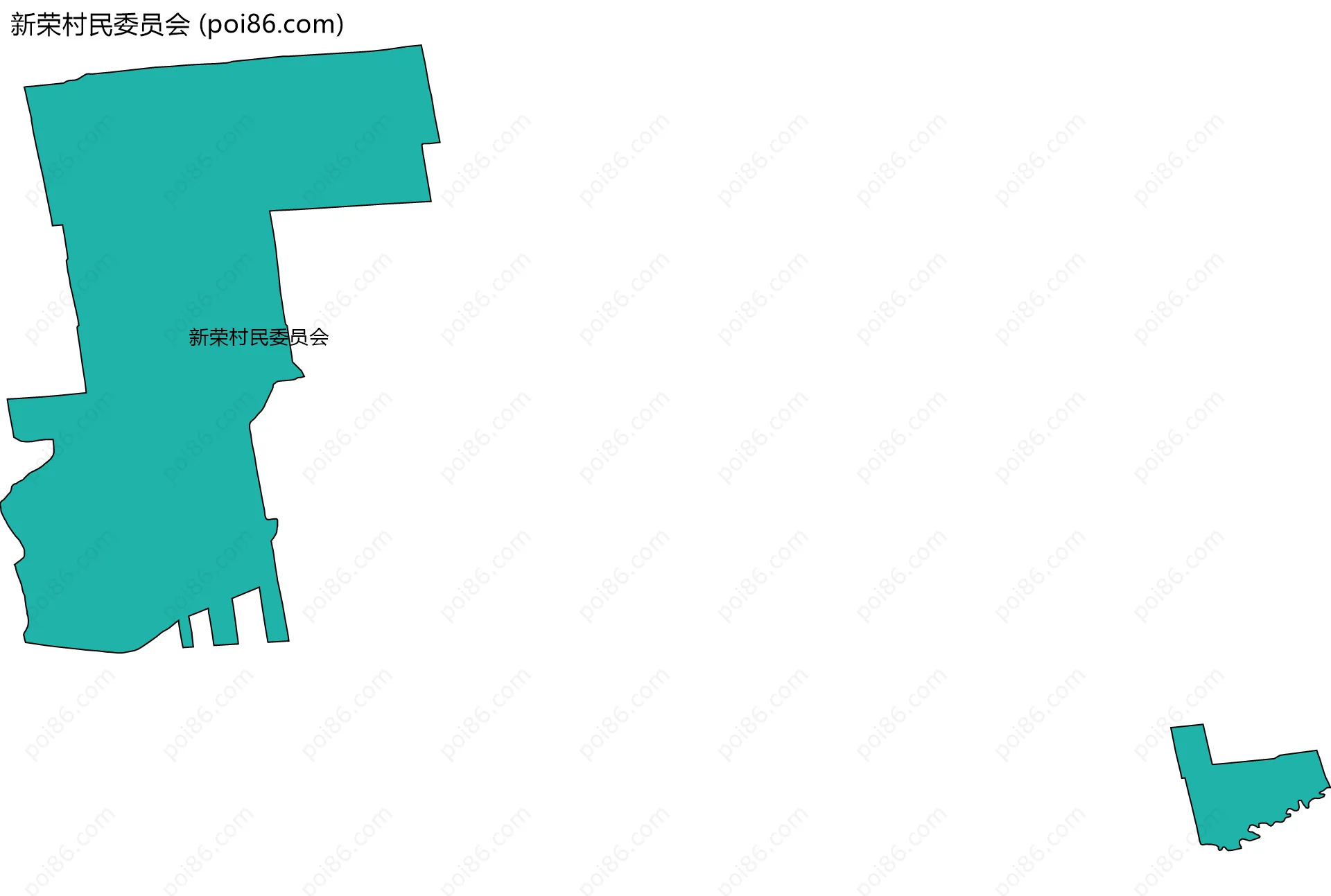 新荣村民委员会边界地图