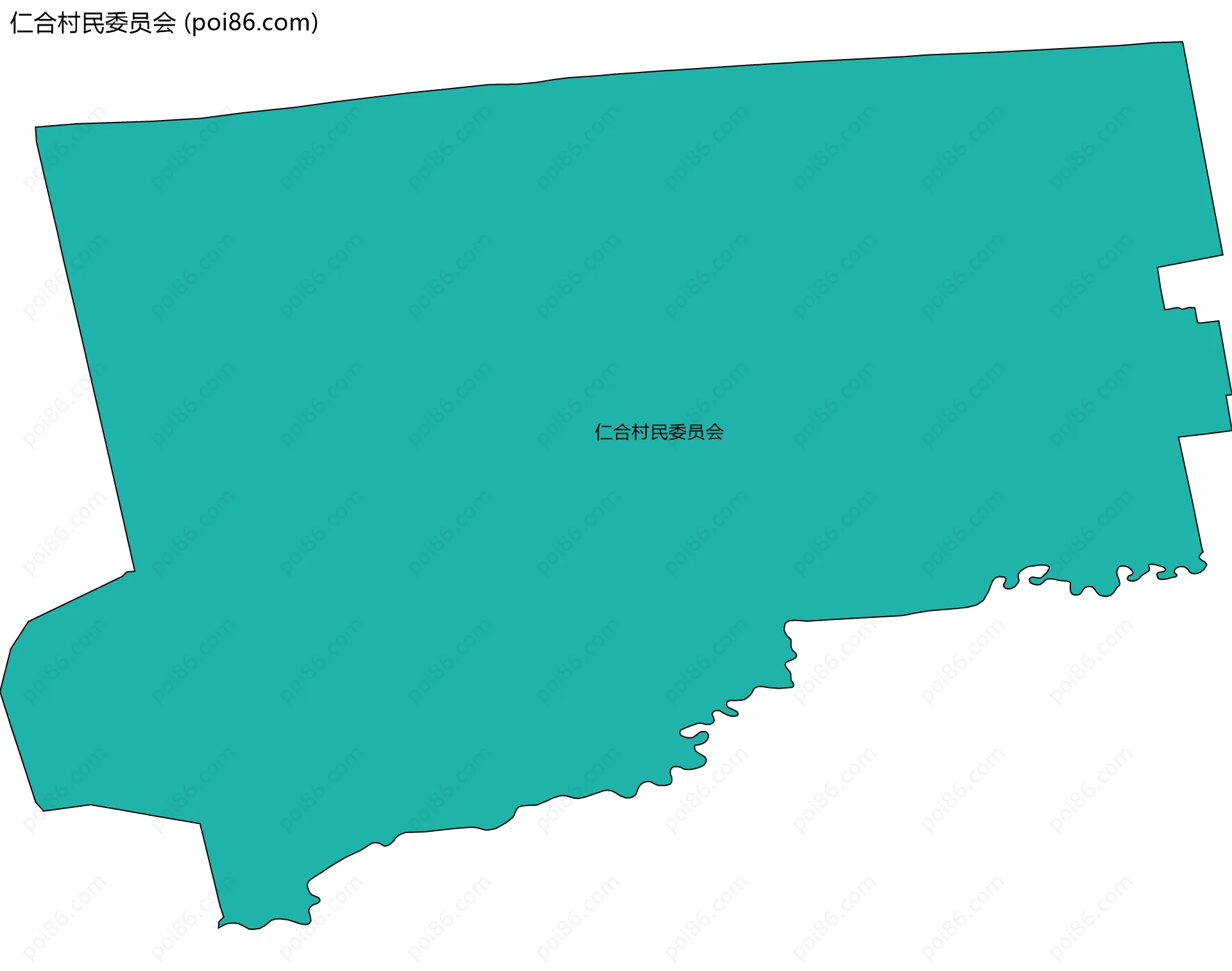 仁合村民委员会边界地图
