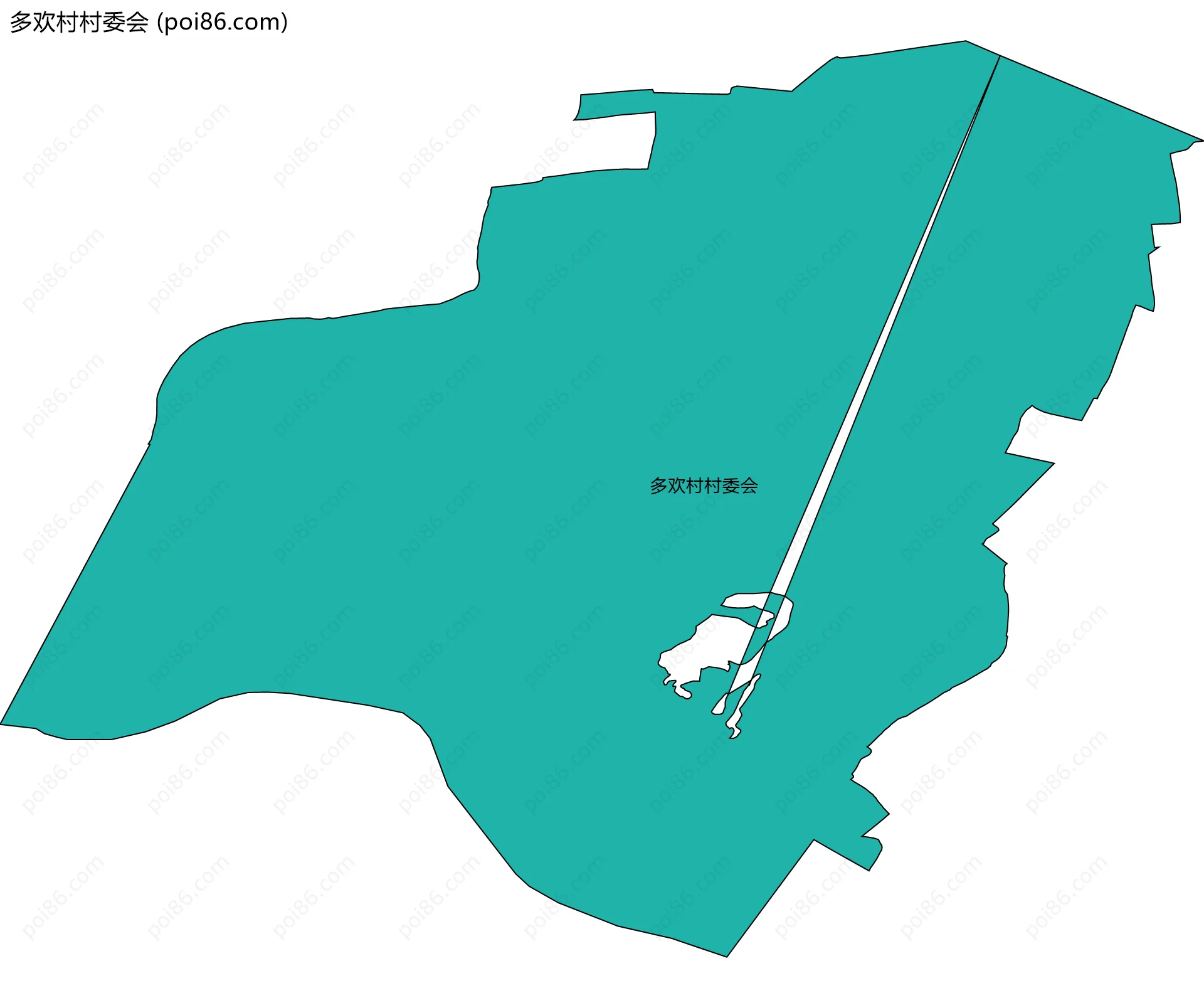 多欢村村委会边界地图