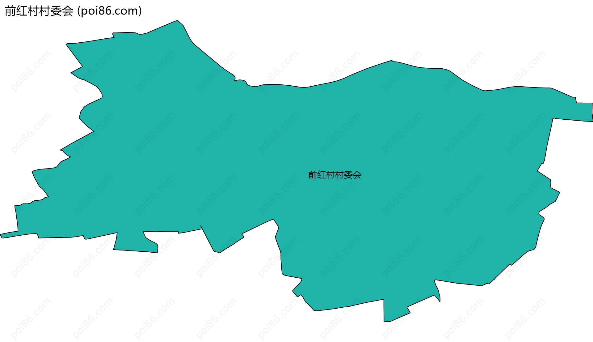 前红村村委会边界地图