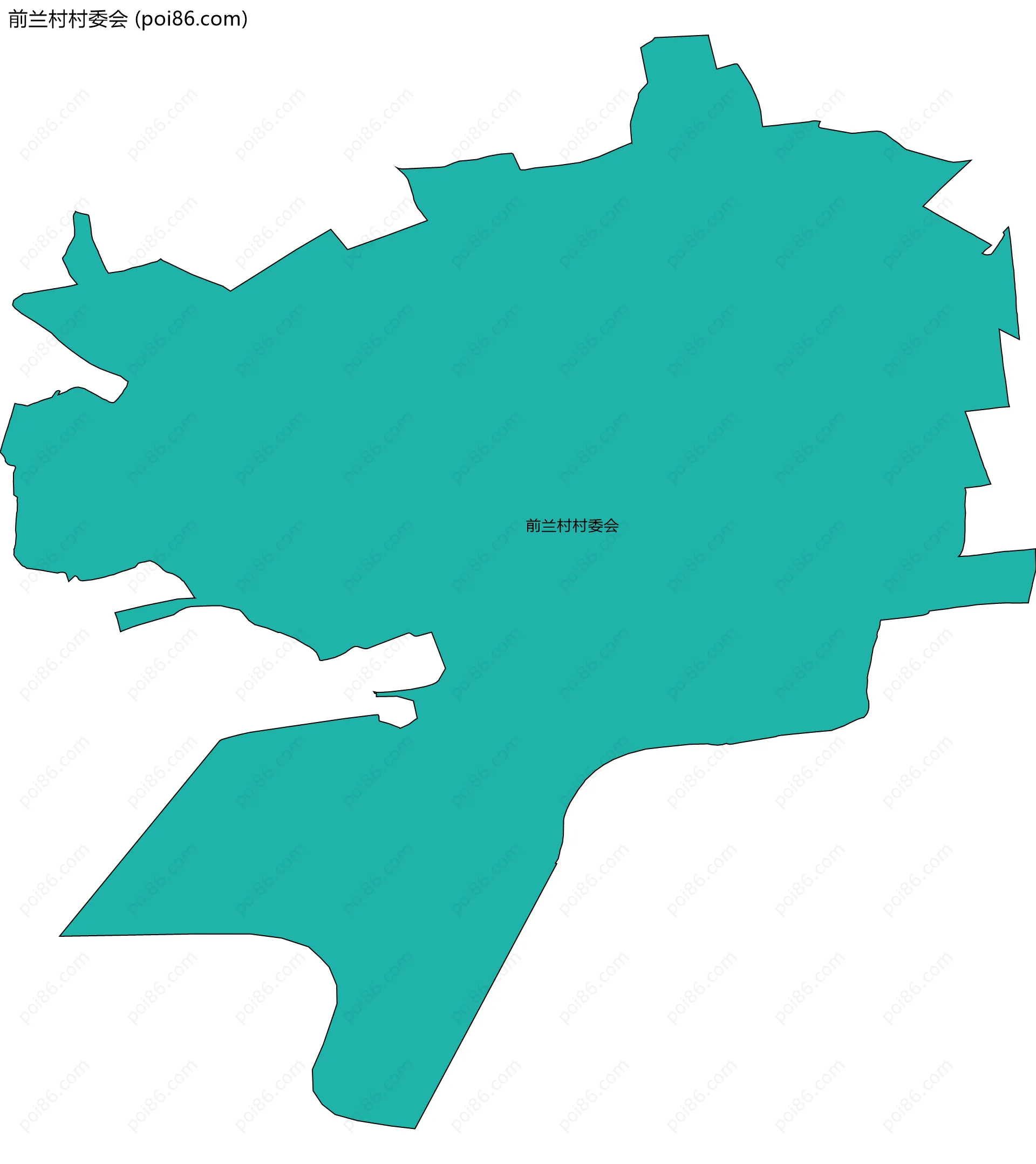 前兰村村委会边界地图