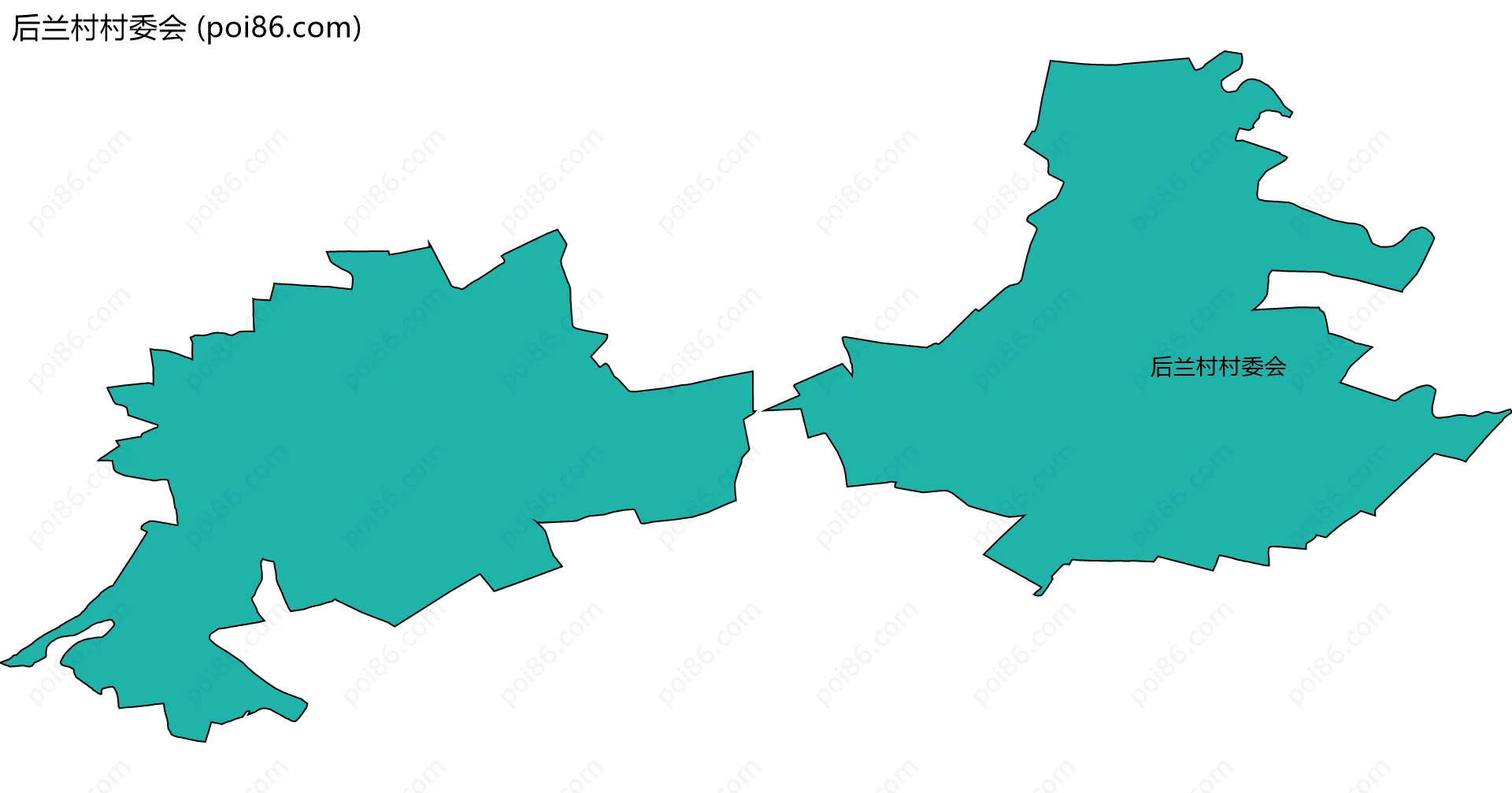 后兰村村委会边界地图