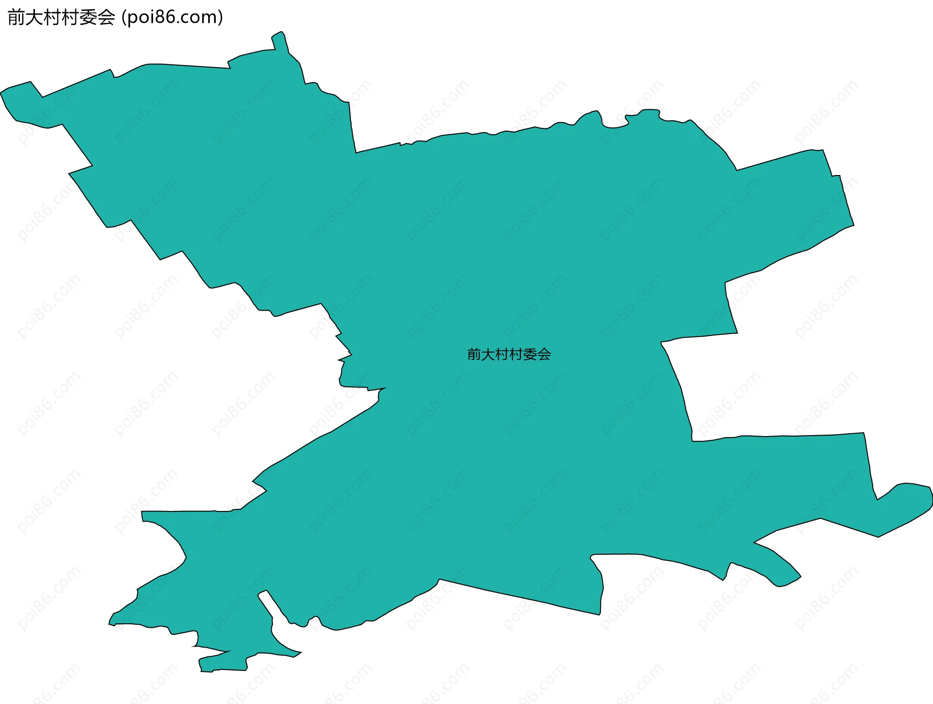 前大村村委会边界地图