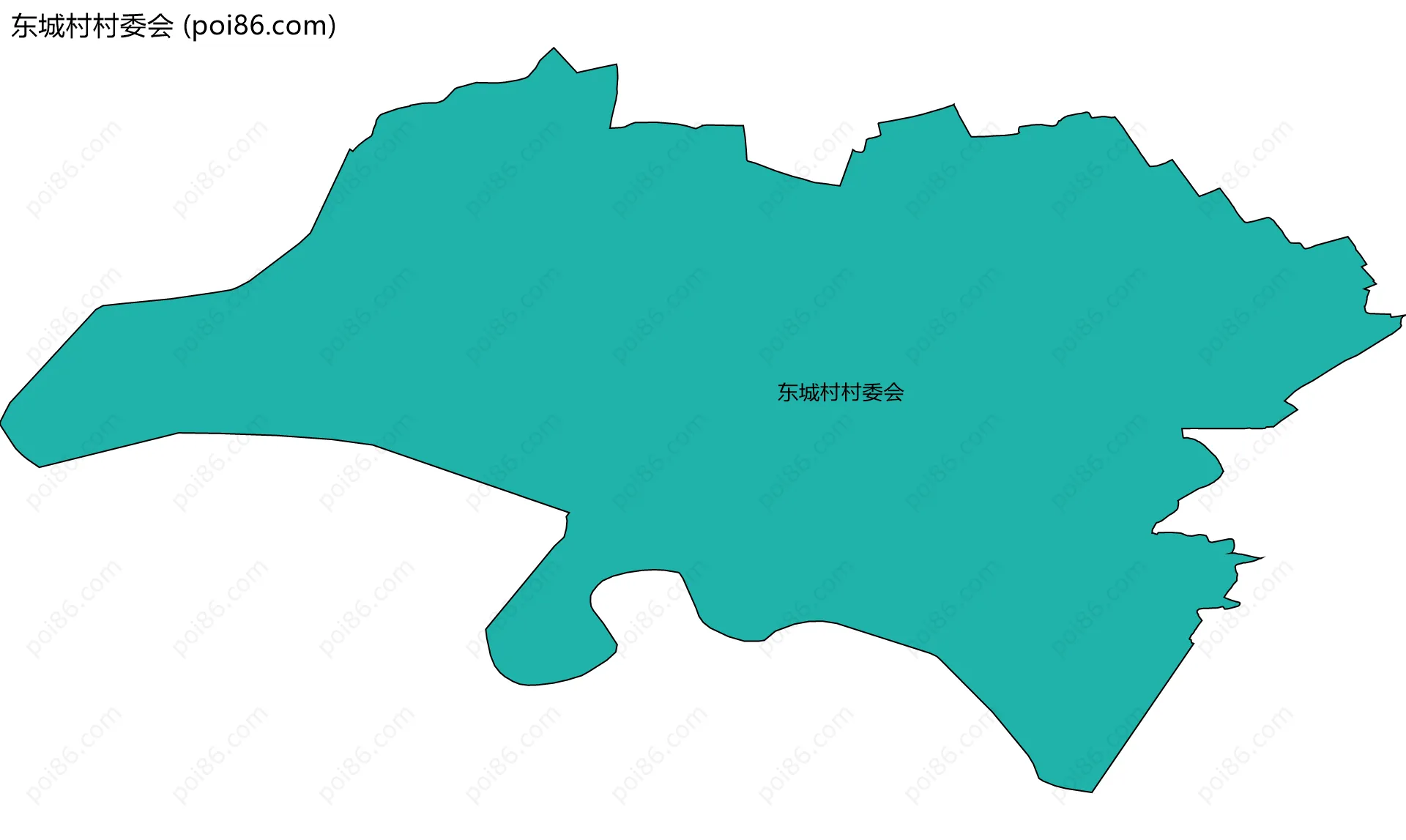 东城村村委会边界地图