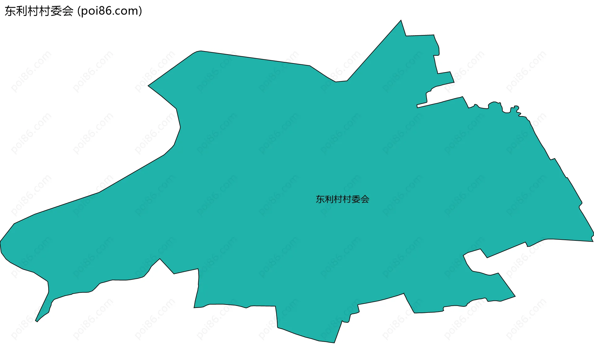 东利村村委会边界地图
