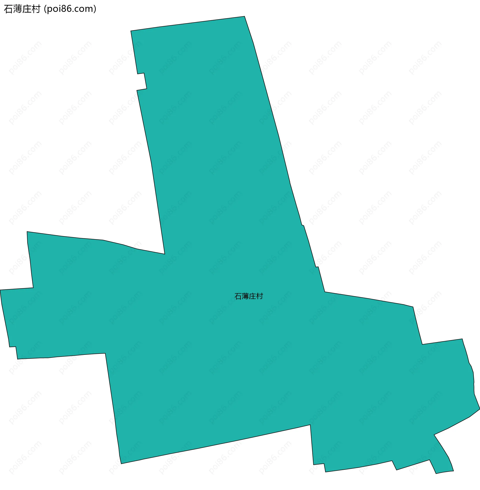 石薄庄村边界地图