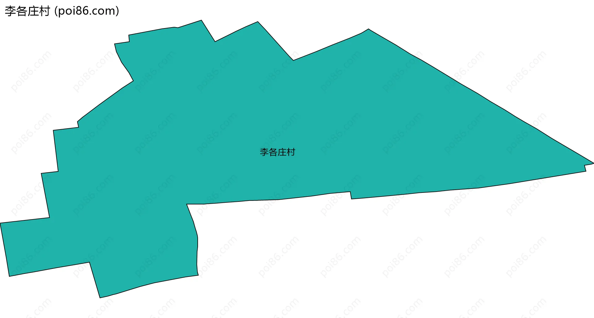 李各庄村边界地图