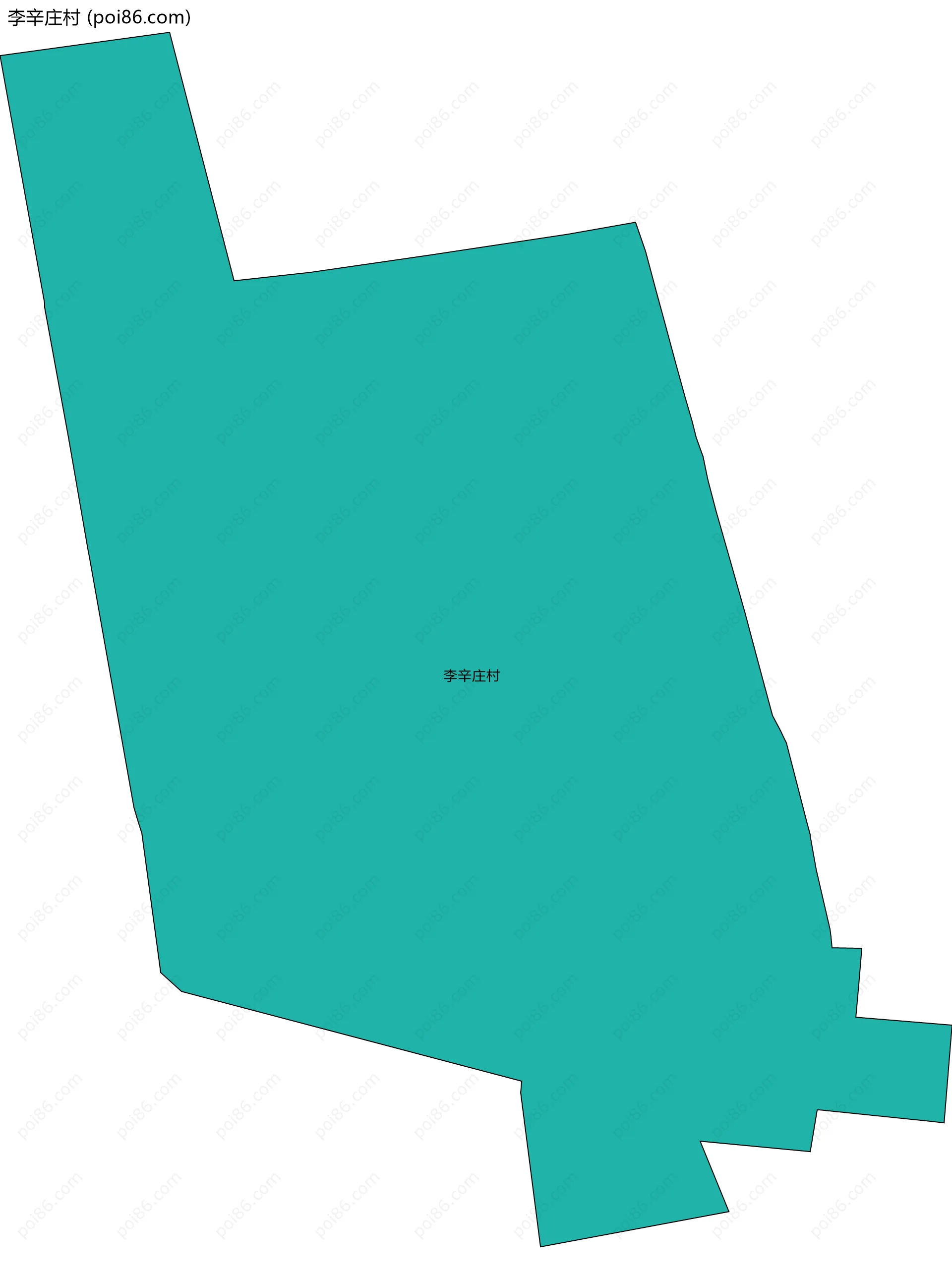 李辛庄村边界地图