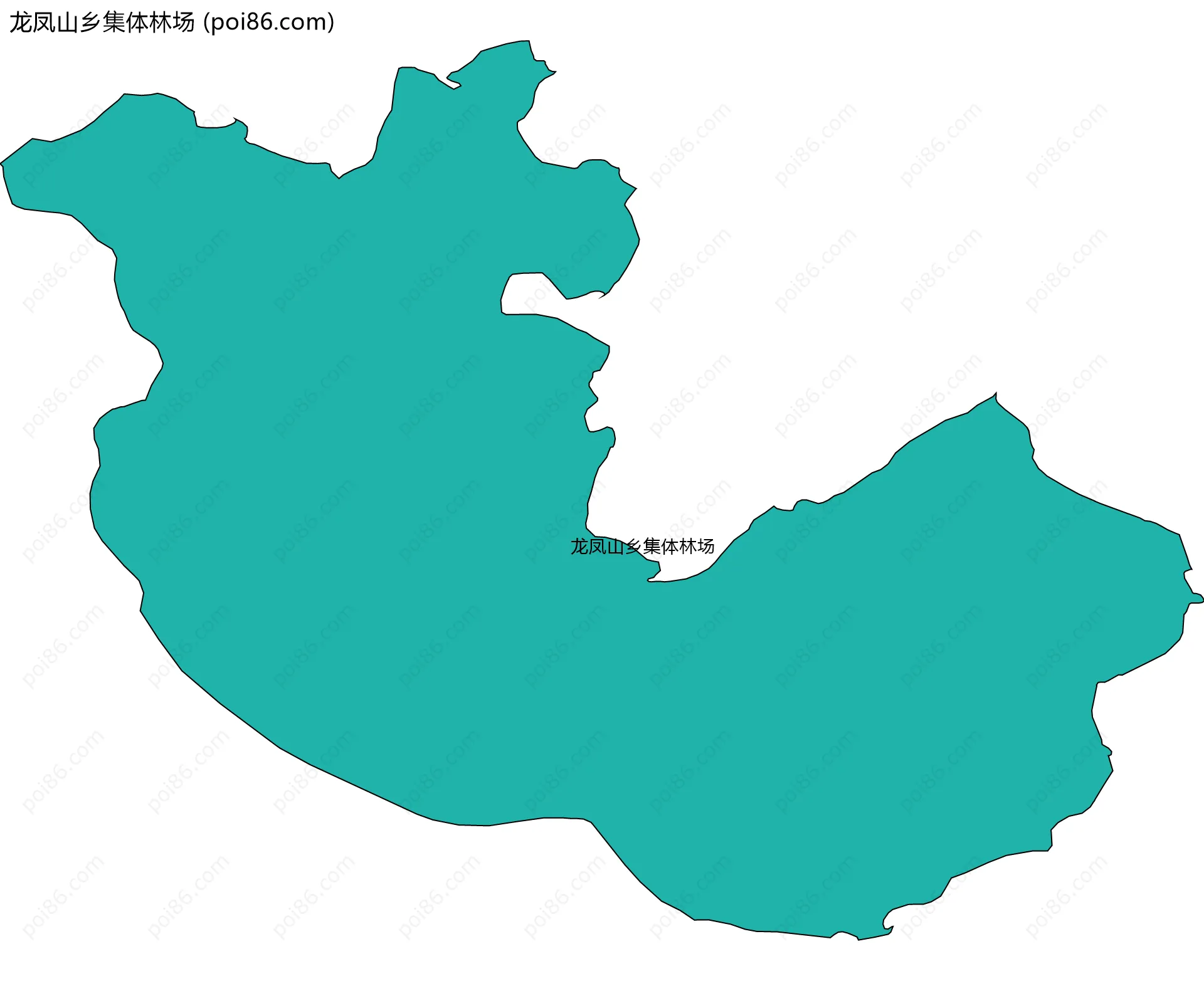 龙凤山乡集体林场边界地图