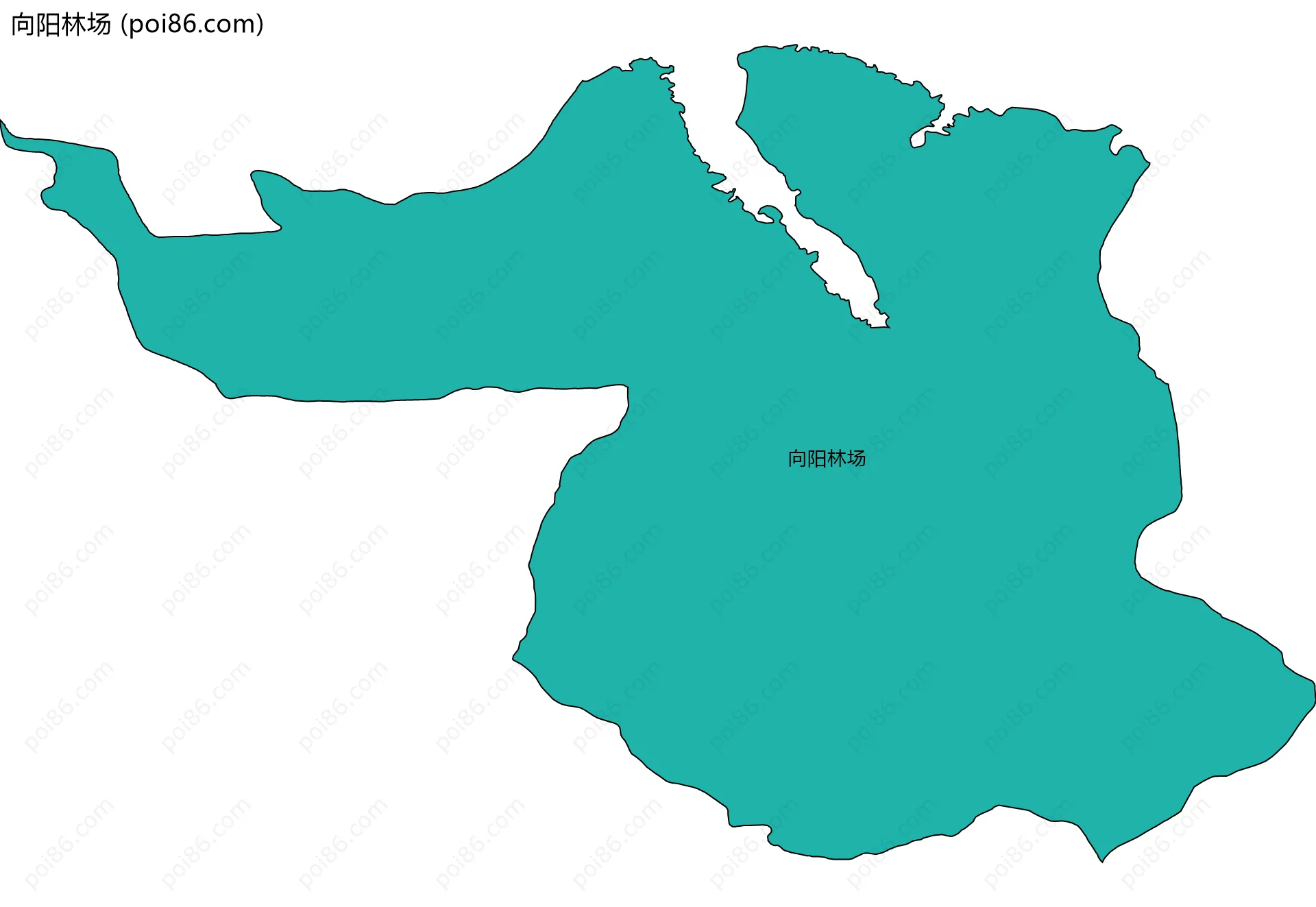 向阳林场边界地图