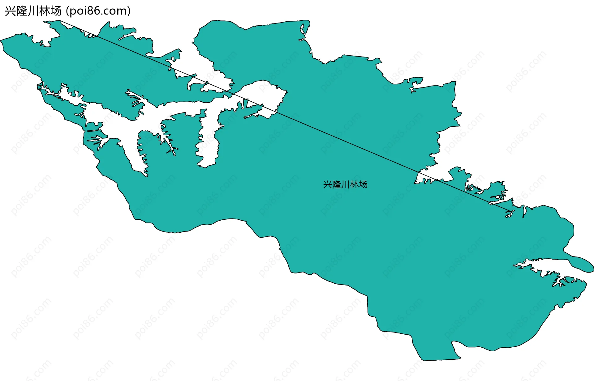 兴隆川林场边界地图