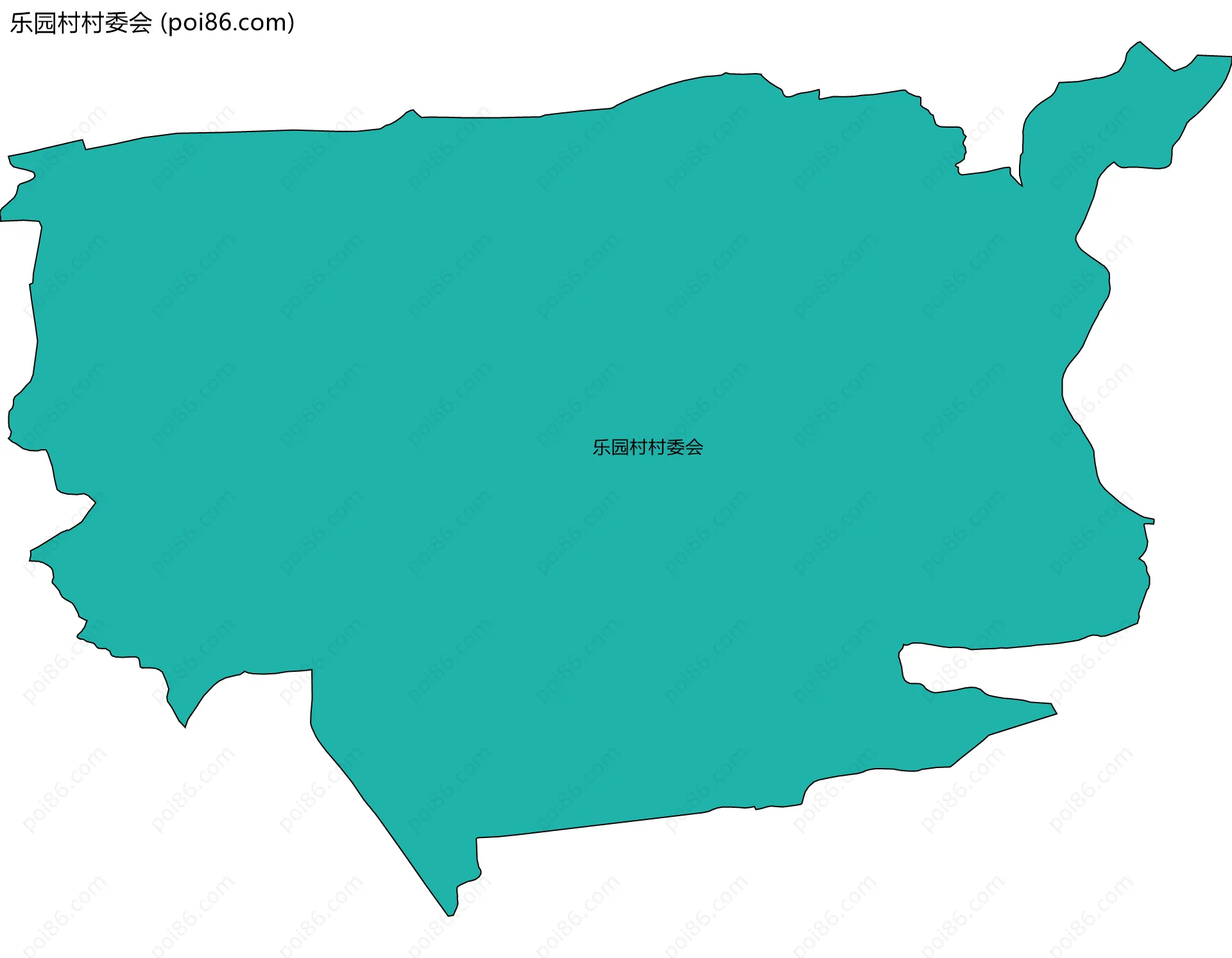乐园村村委会边界地图