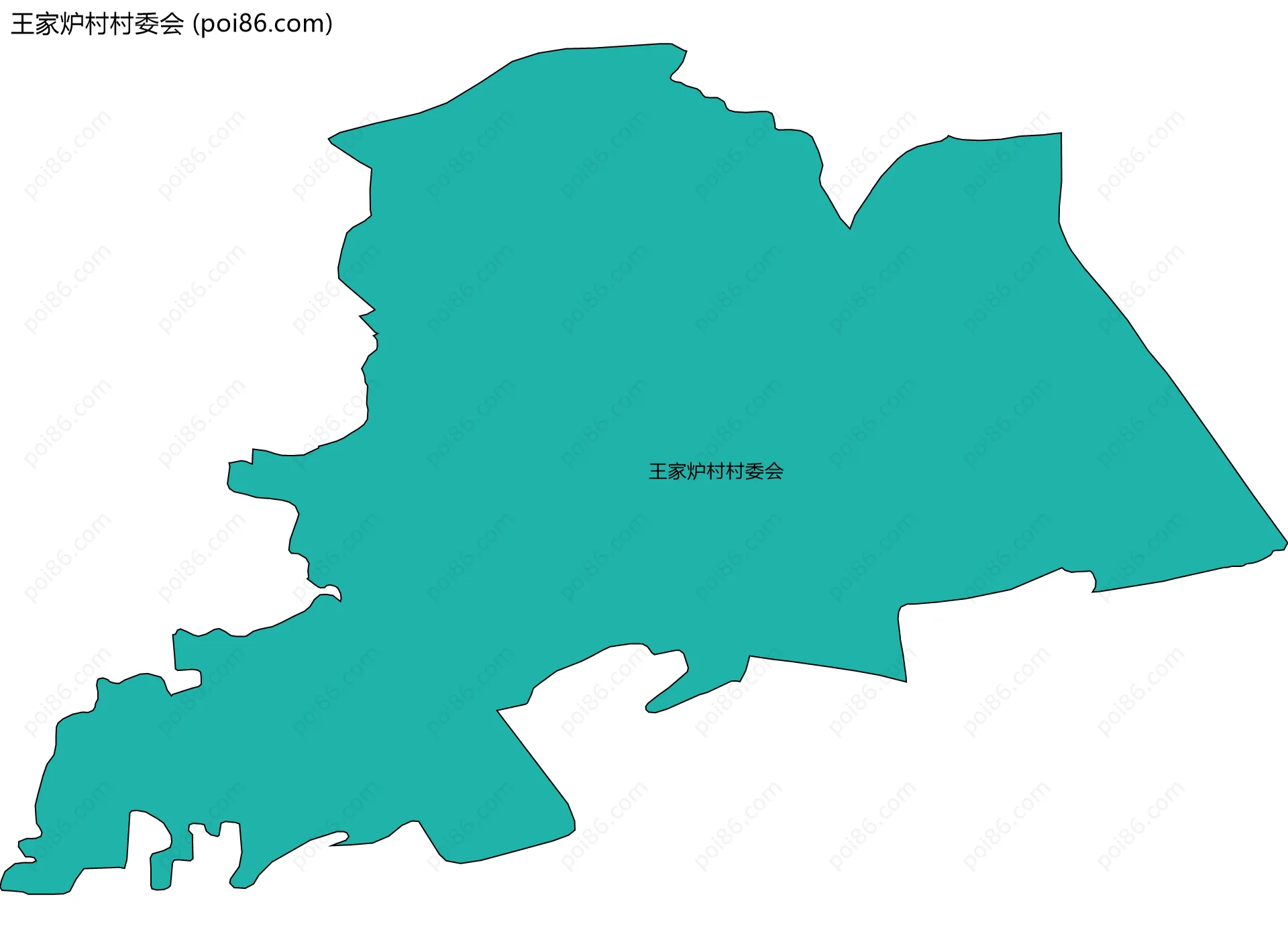 王家炉村村委会边界地图