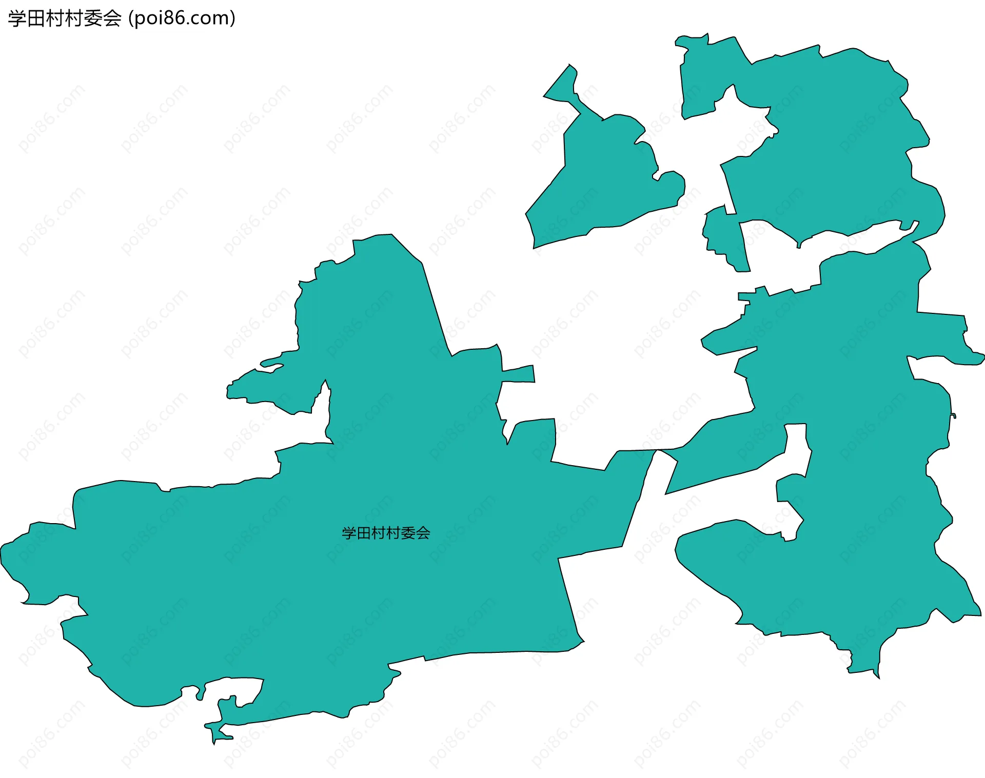 学田村村委会边界地图