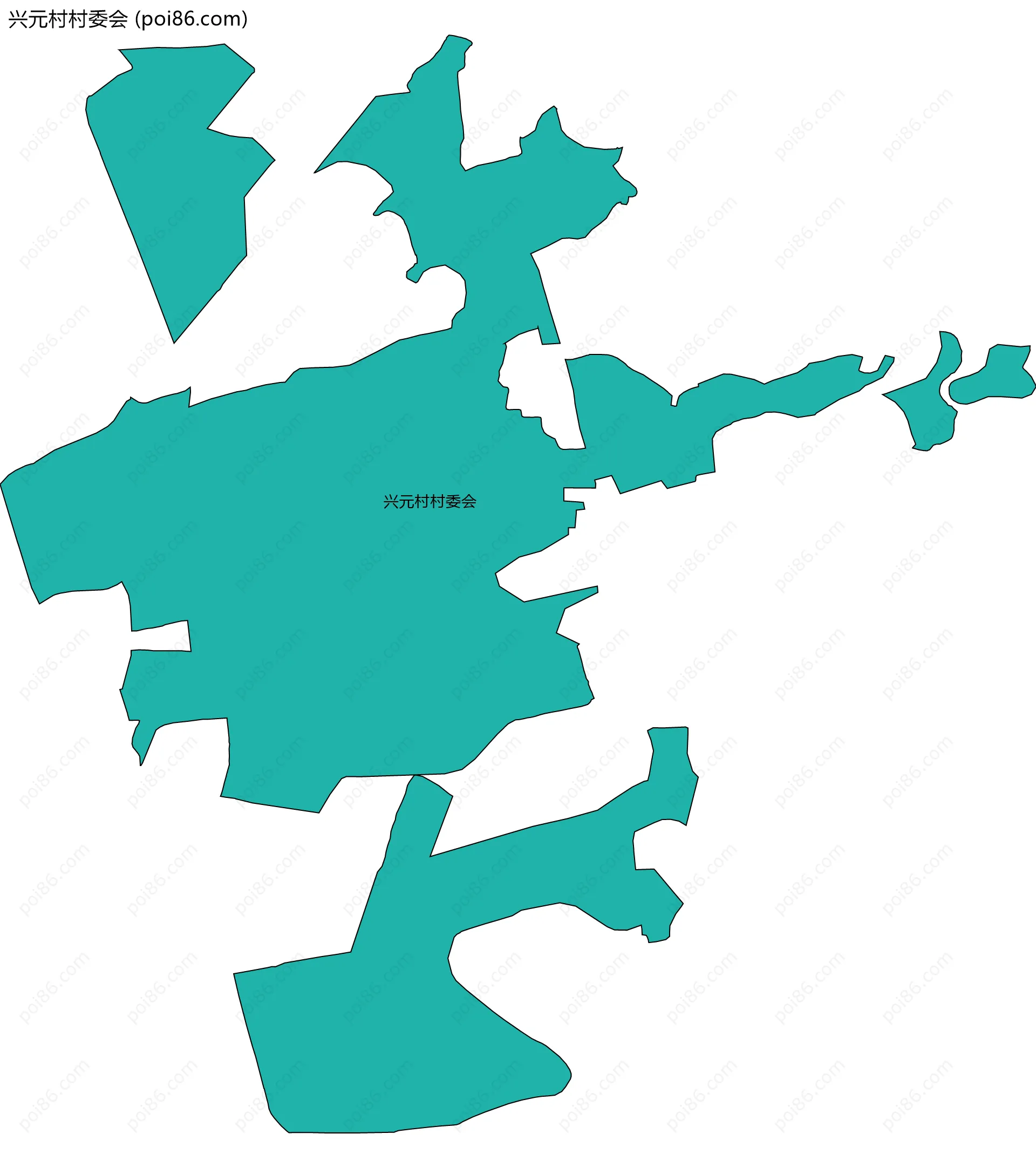 兴元村村委会边界地图