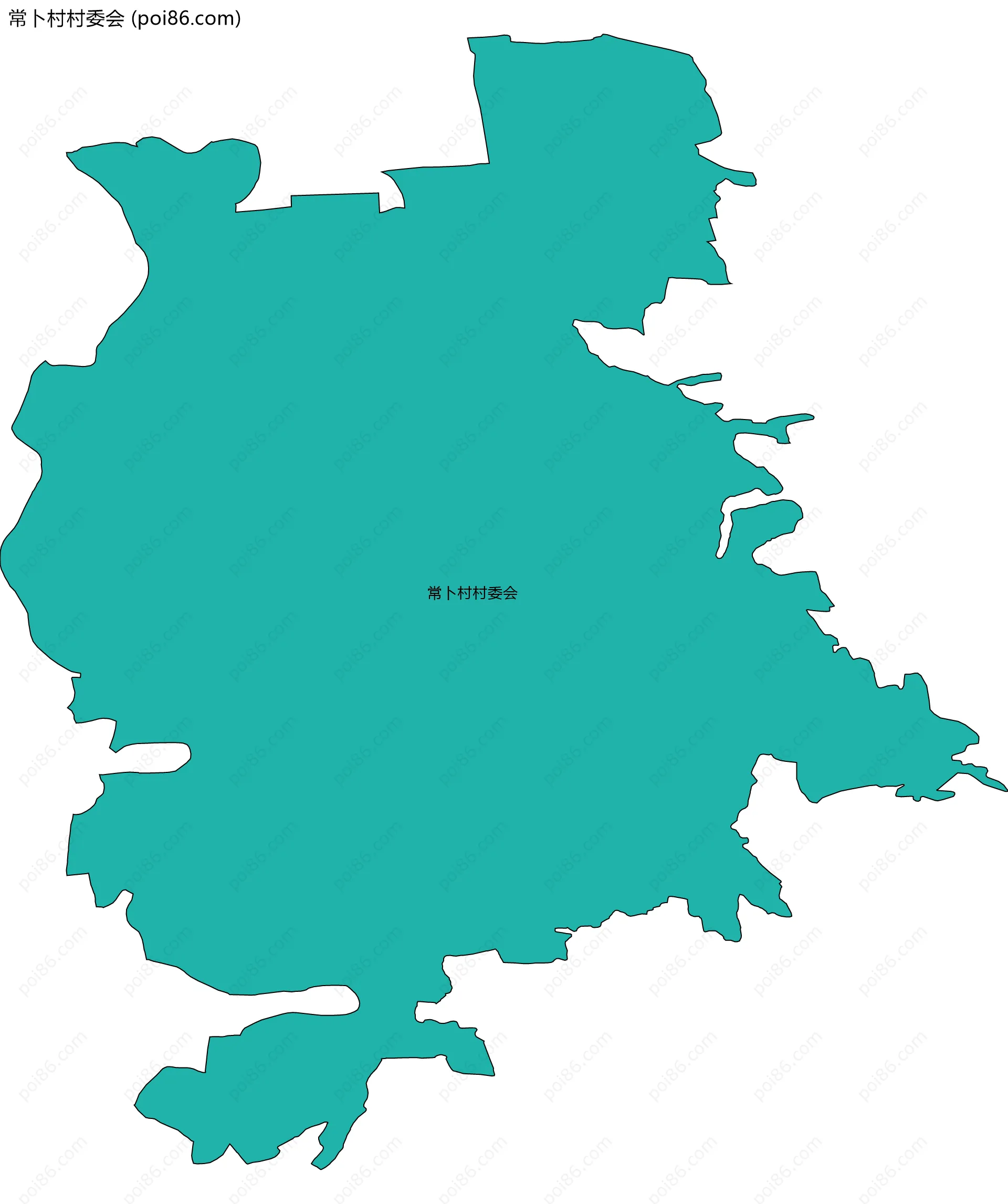 常卜村村委会边界地图