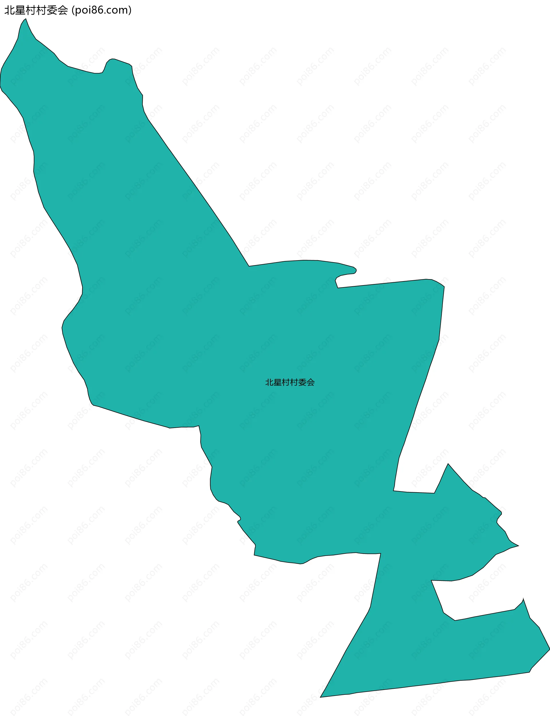 北星村村委会边界地图