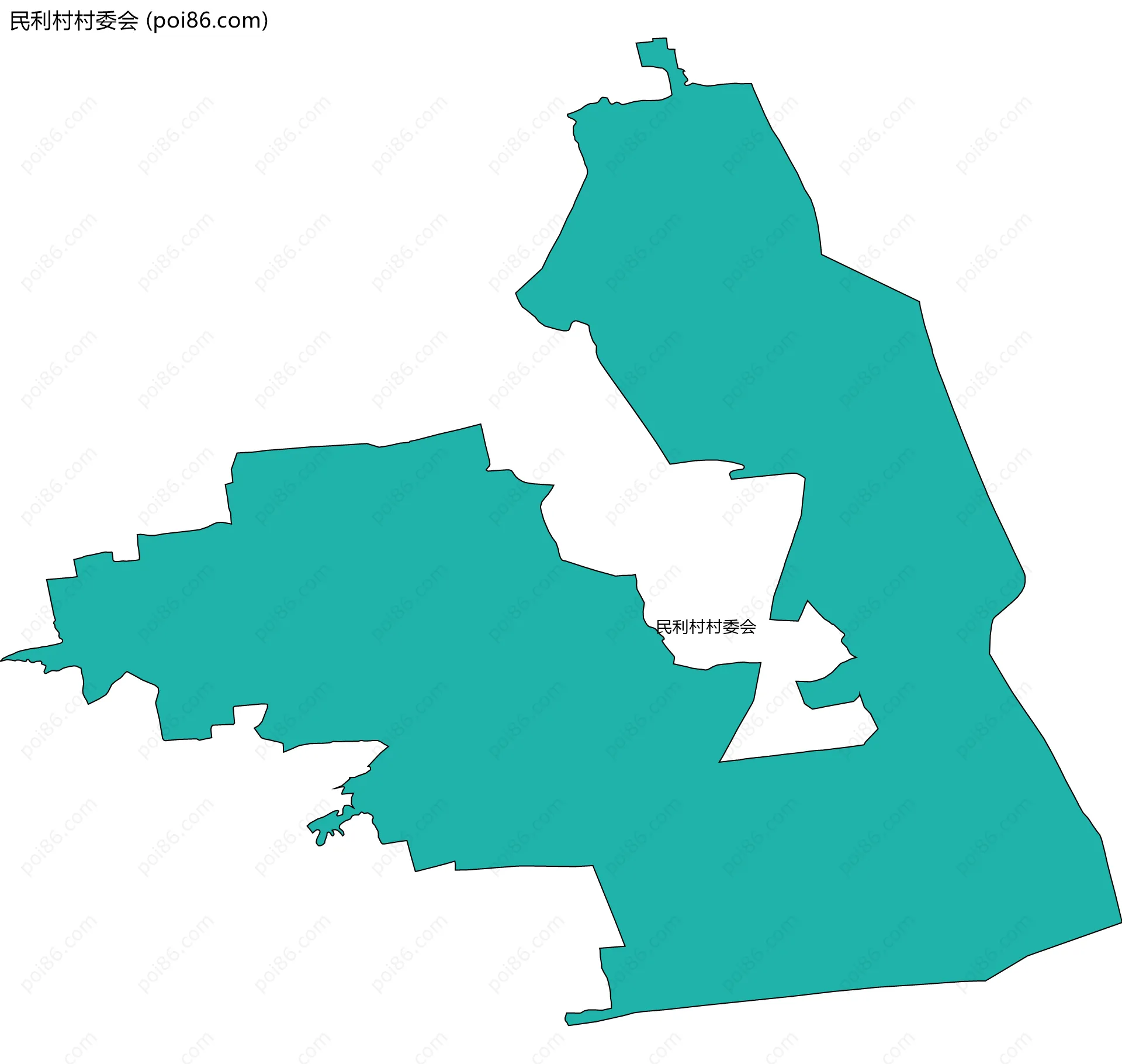 民利村村委会边界地图