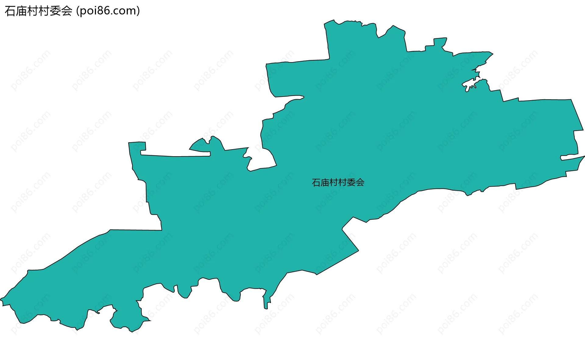 石庙村村委会边界地图