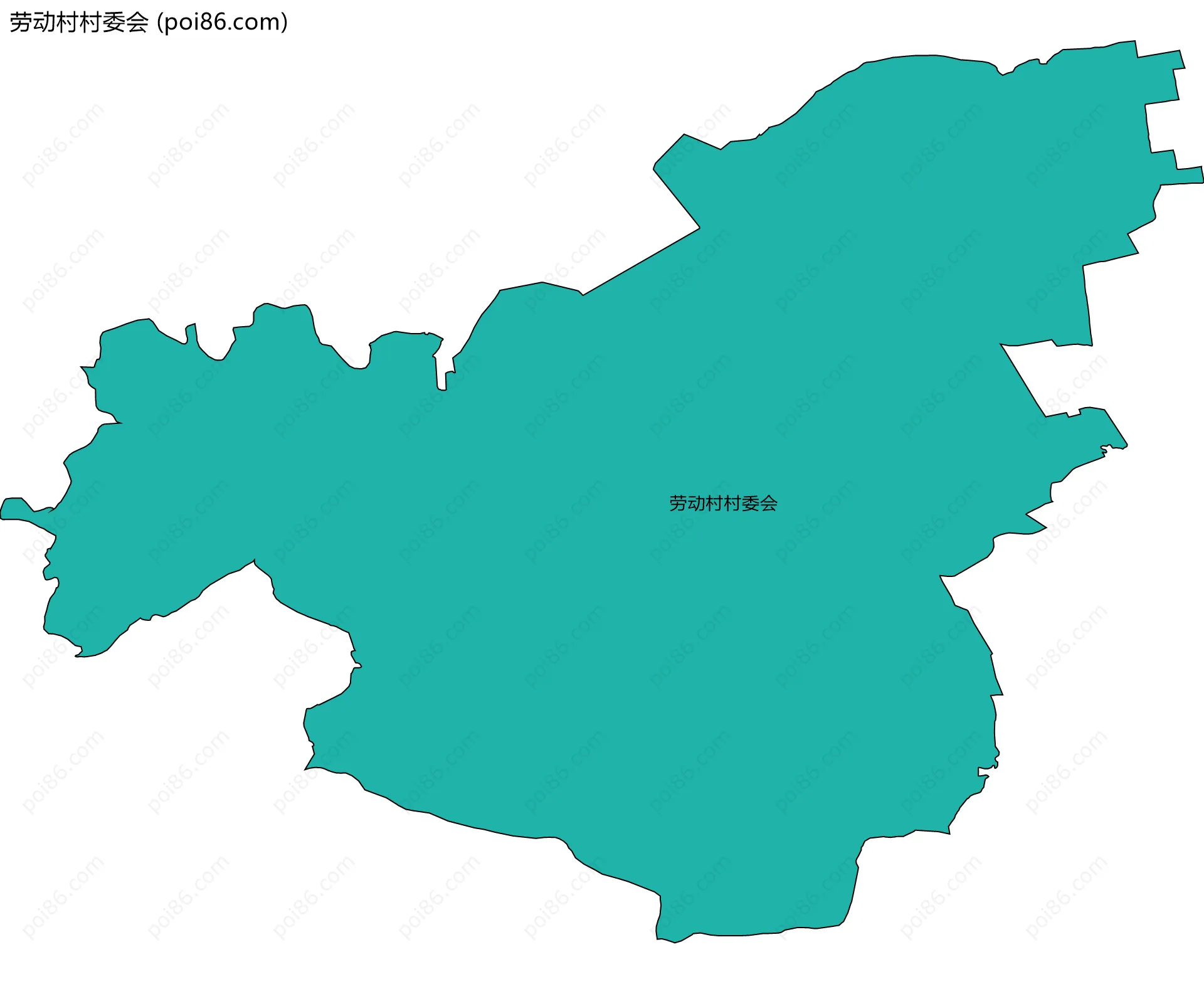 劳动村村委会边界地图