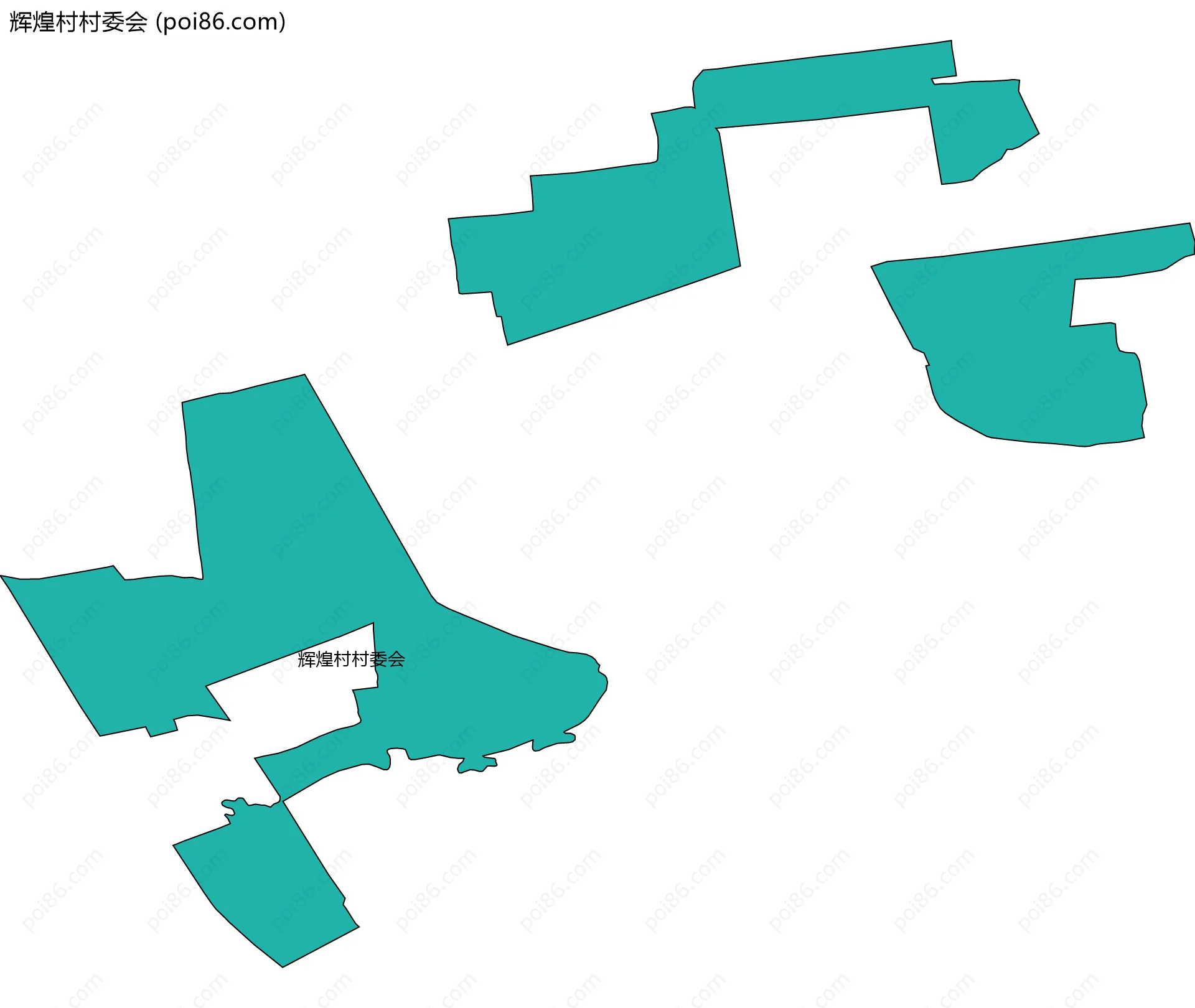辉煌村村委会边界地图