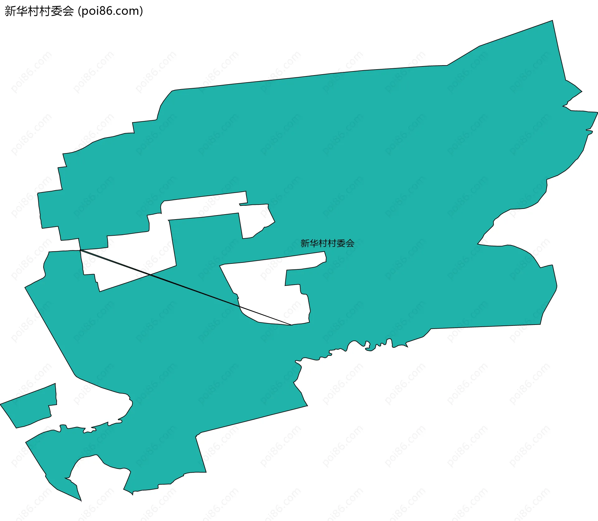 新华村村委会边界地图