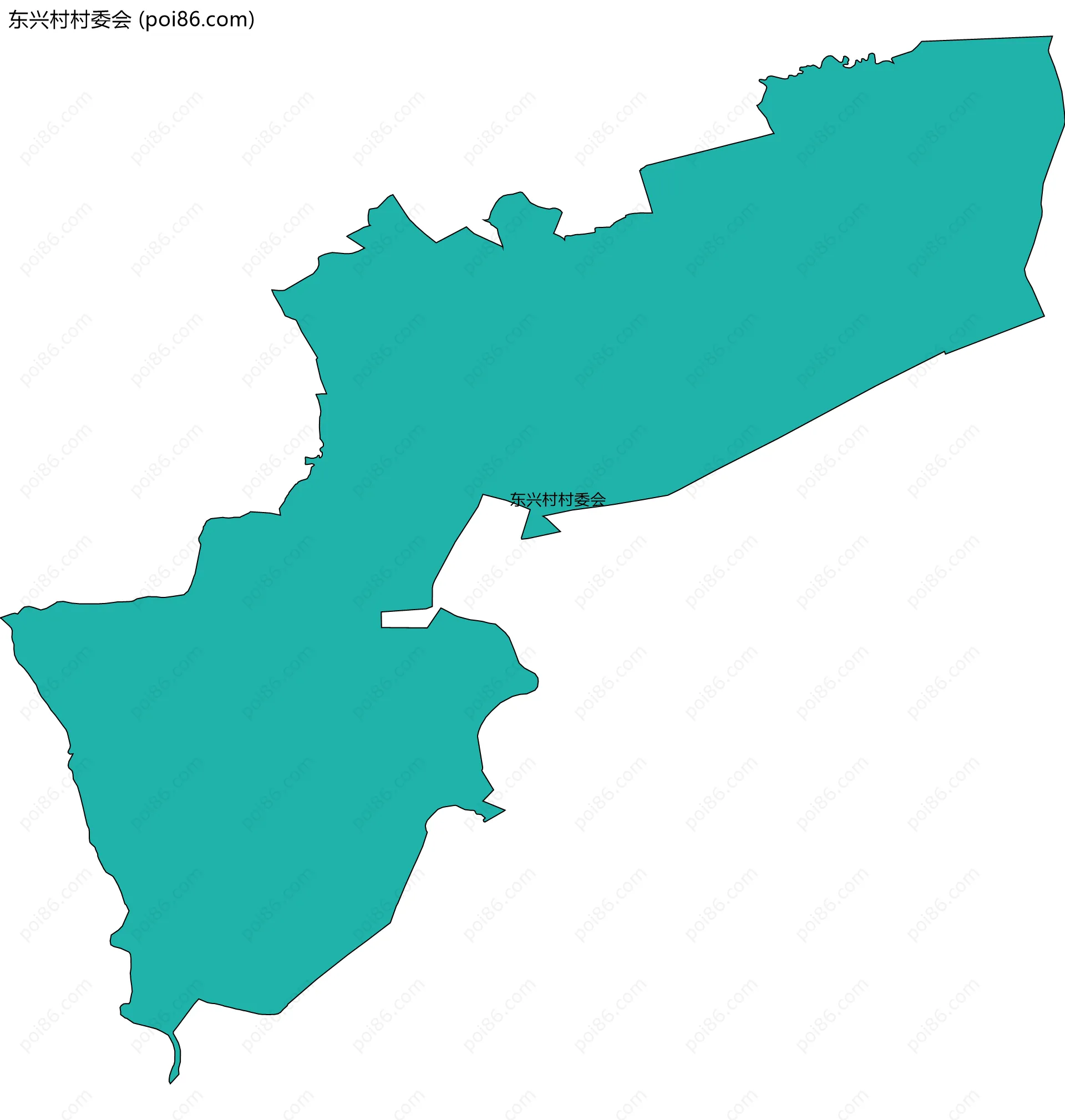 东兴村村委会边界地图