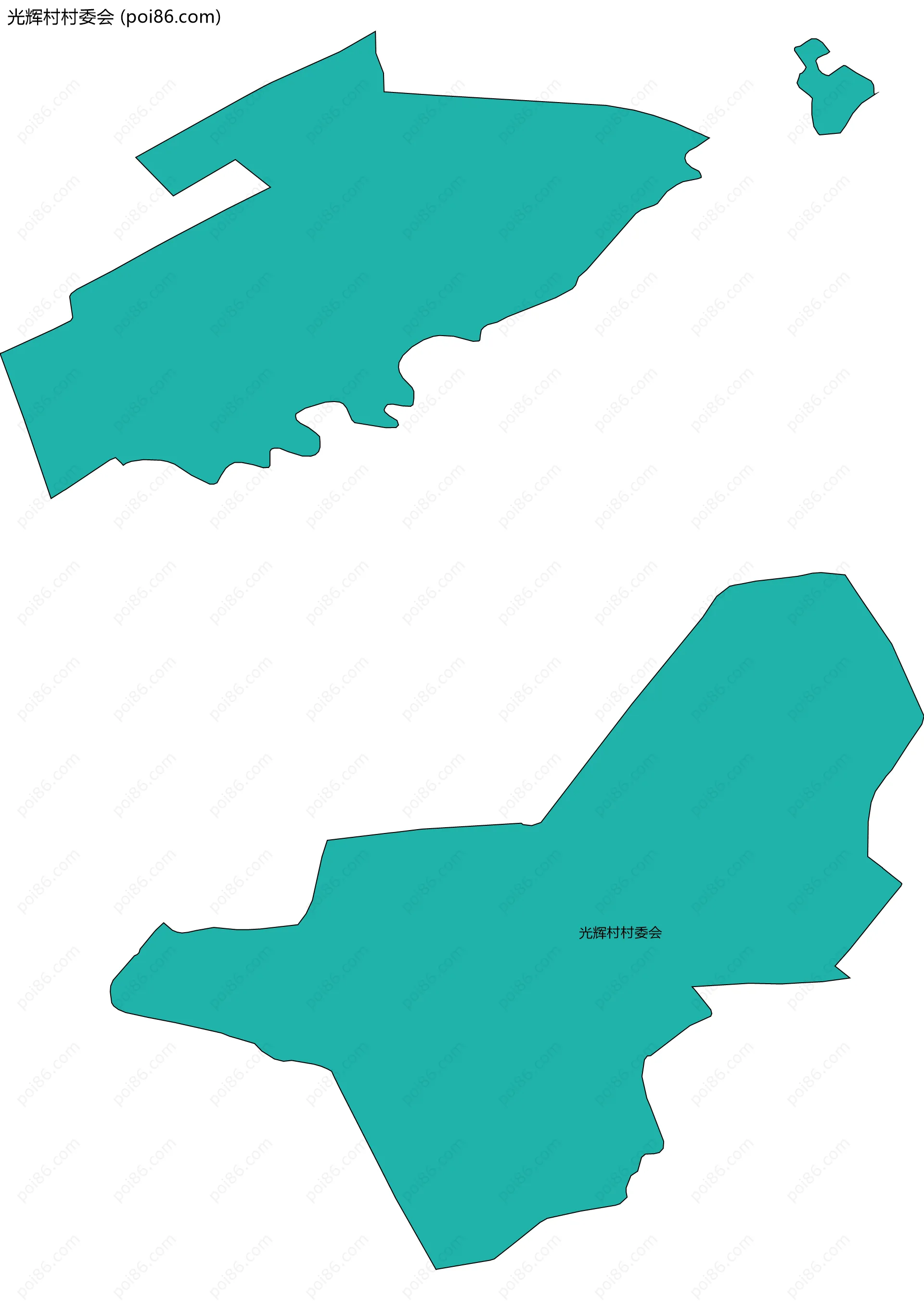 光辉村村委会边界地图