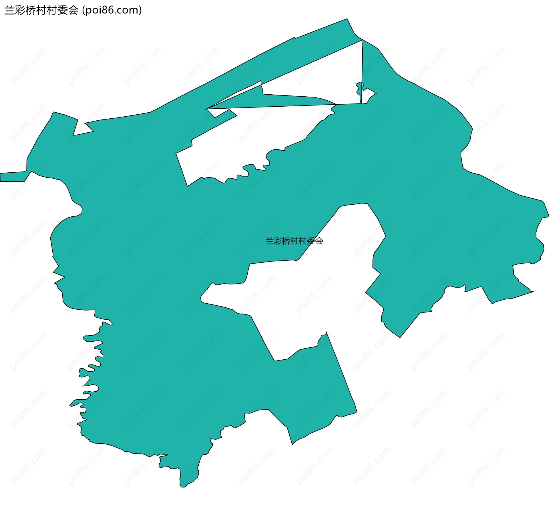 兰彩桥村村委会边界地图