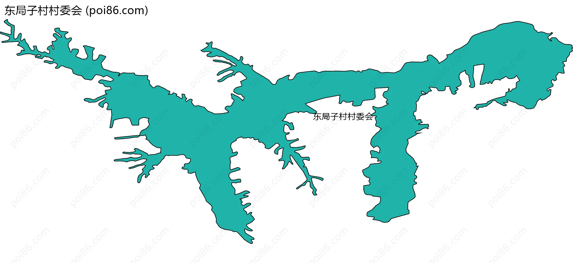 东局子村村委会边界地图