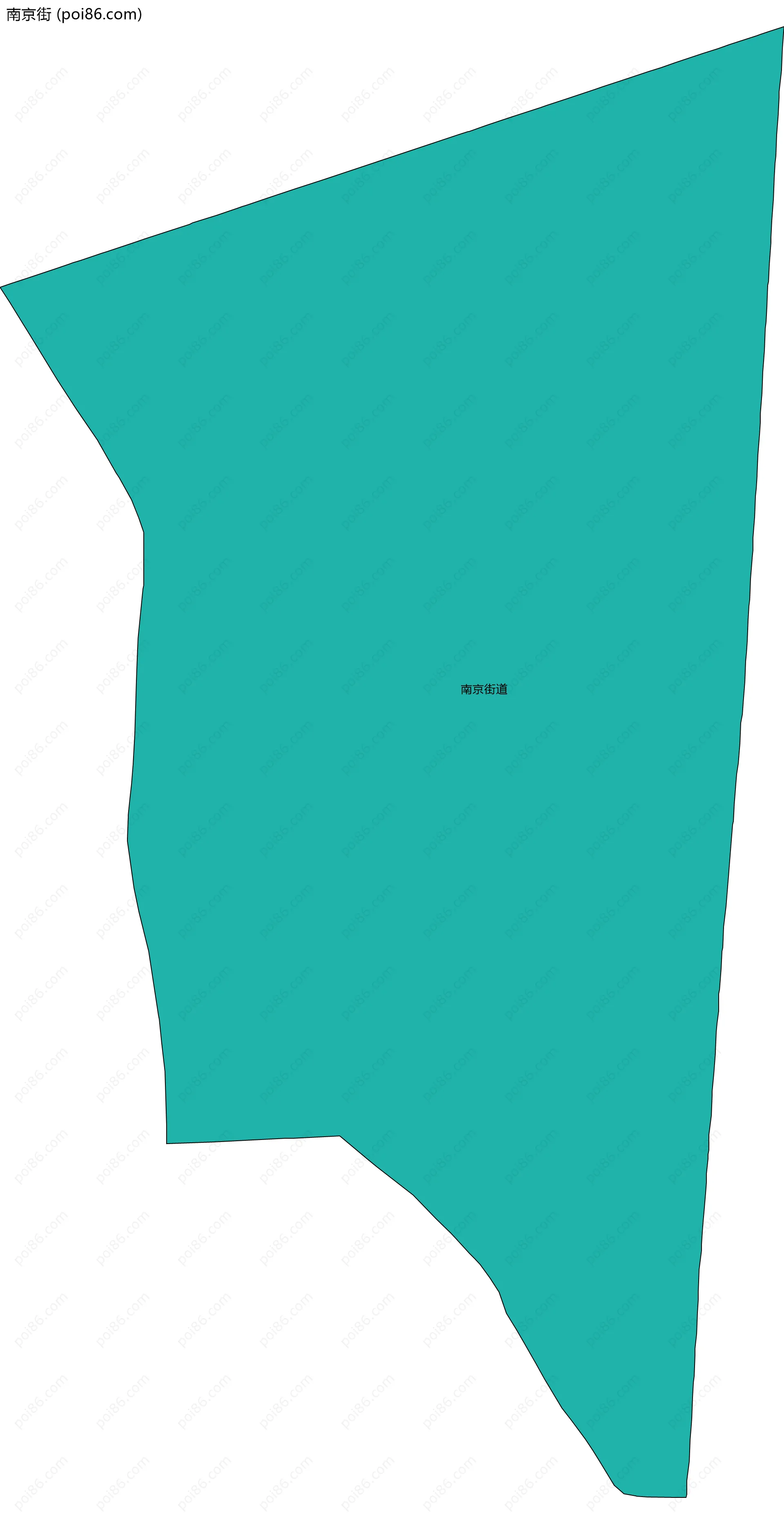 南京街边界地图(五级行政区划)