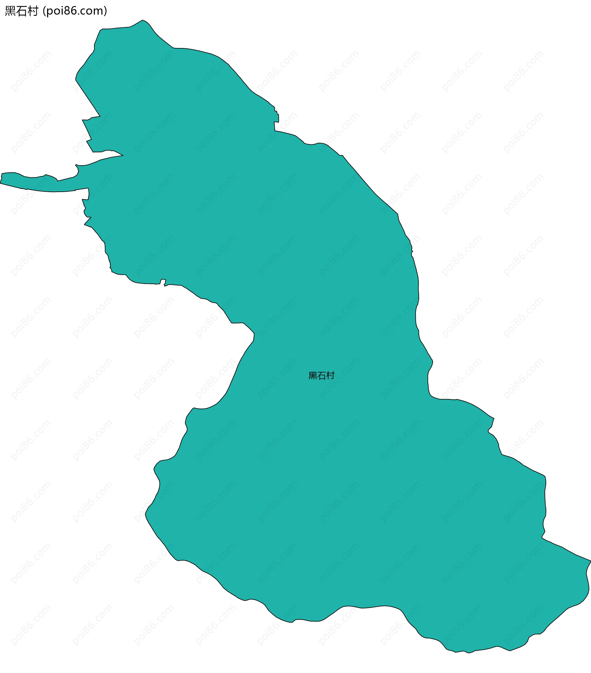 黑石村边界地图