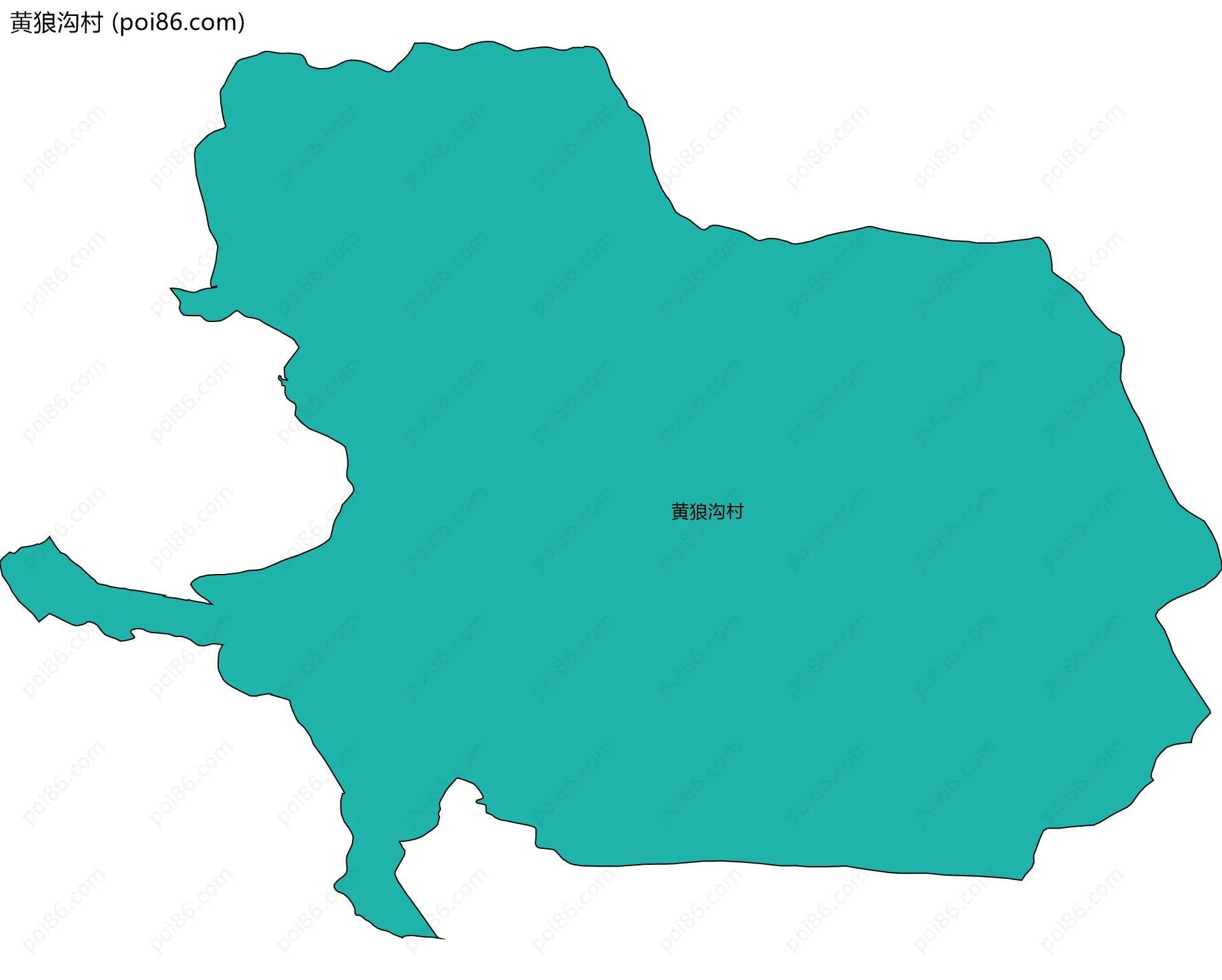 黄狼沟村边界地图