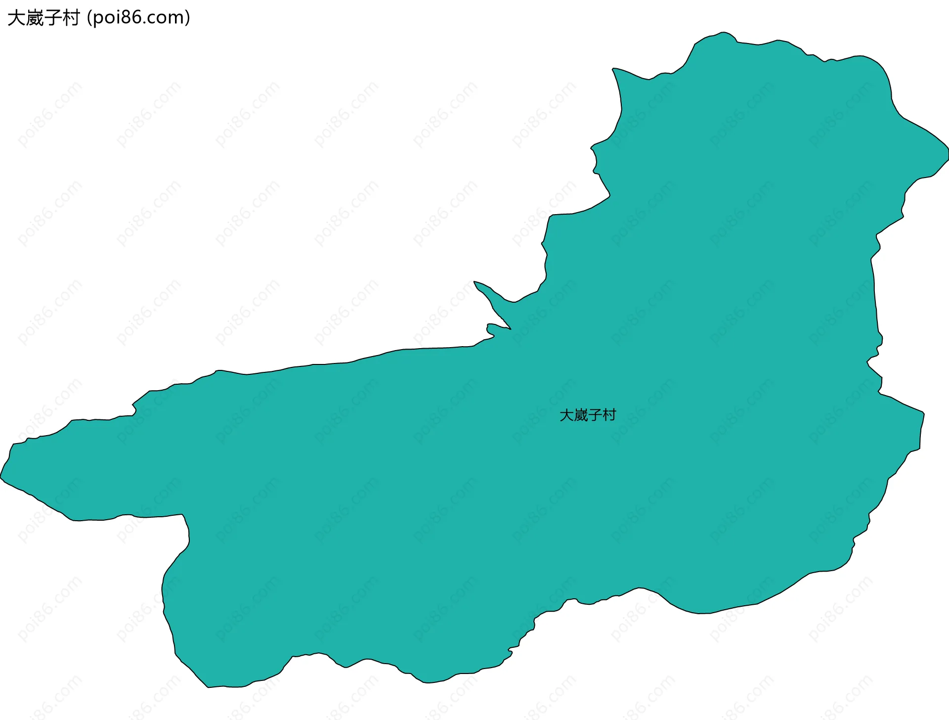 大崴子村边界地图