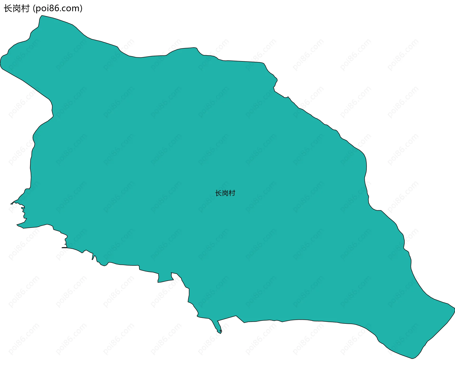 长岗村边界地图