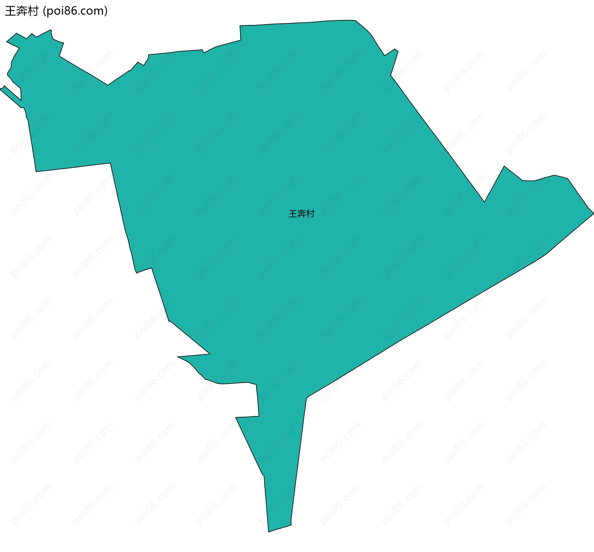 王奔村边界地图
