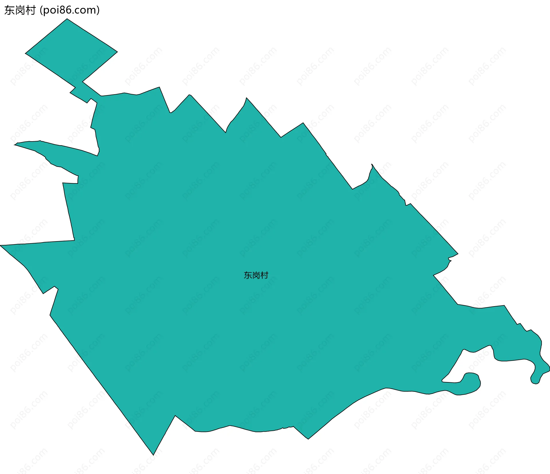 东岗村边界地图