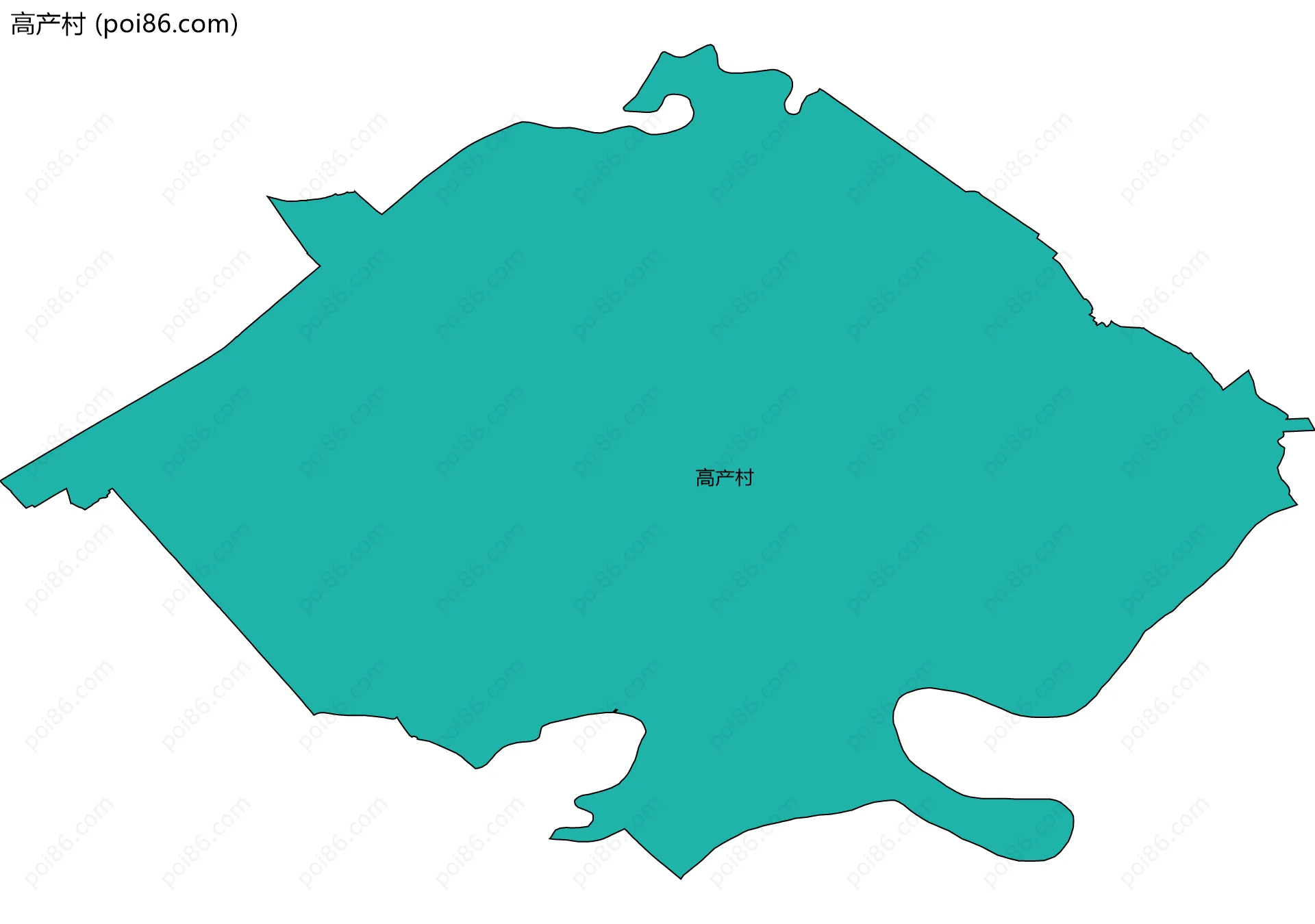 高产村边界地图