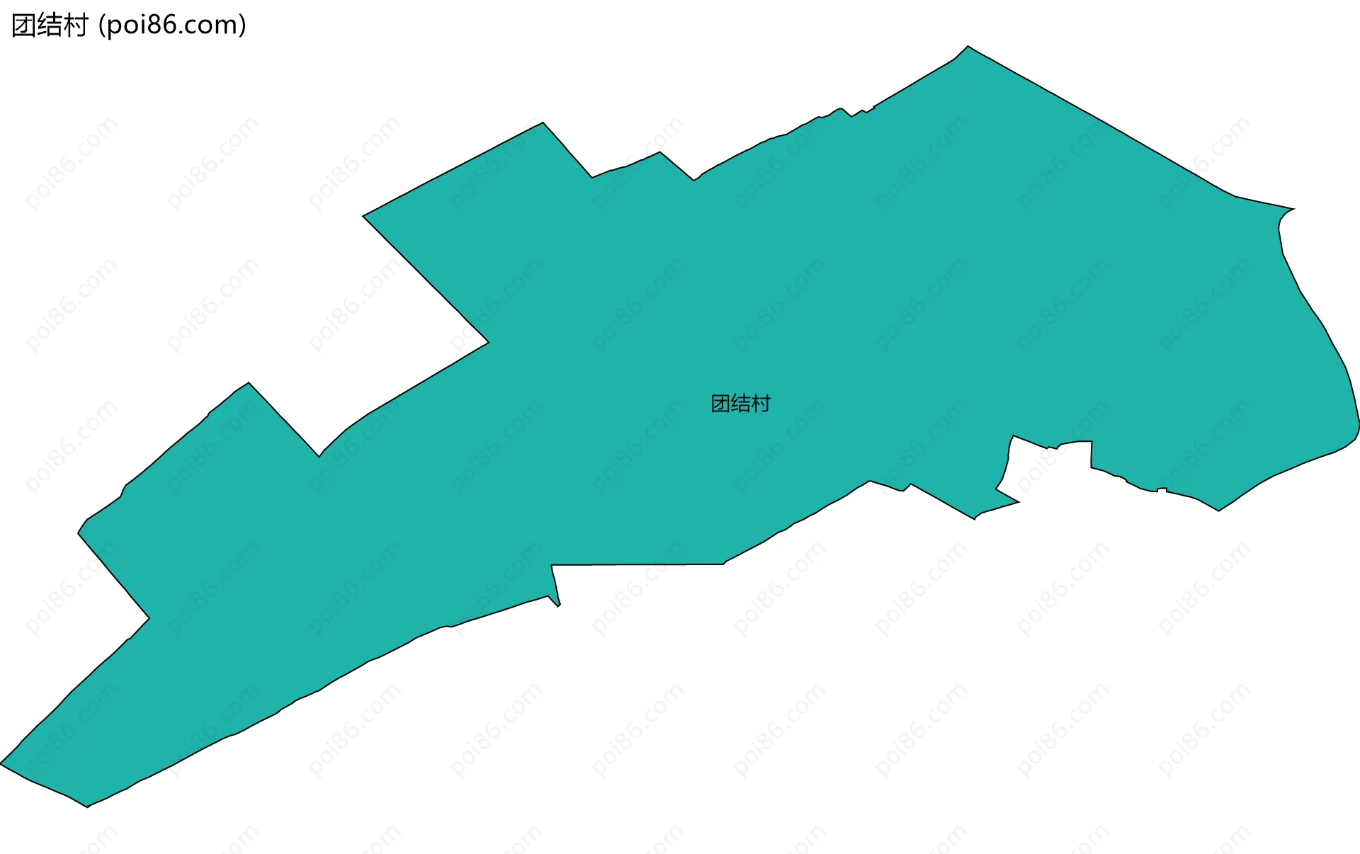 团结村边界地图